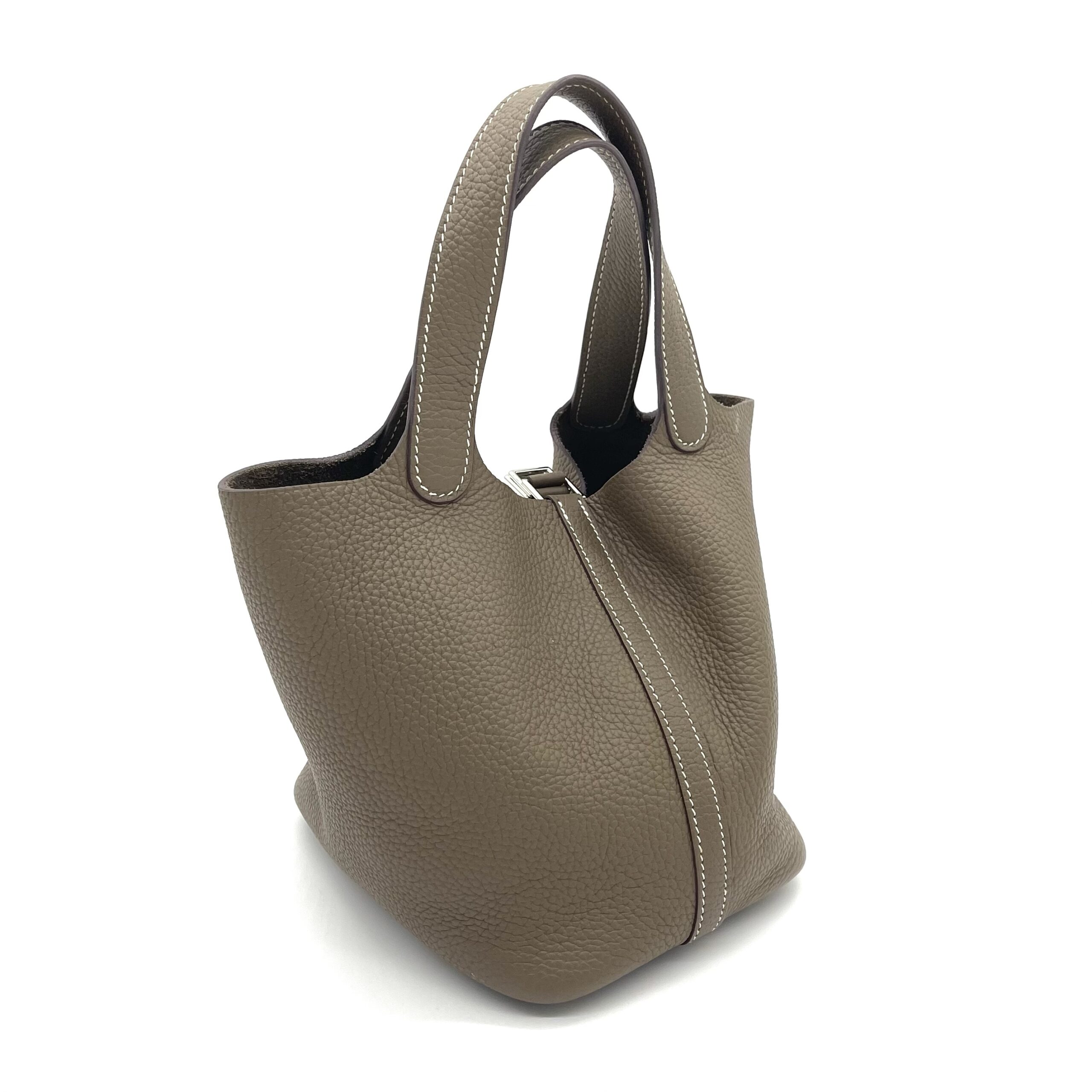 HERMES Taurillon Clemence Picotin Lock 18 PM Etoupe - Image 3