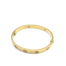 CARTIER LOVE BRACELET, CLASSIC MODEL, 4 DIAMONDS