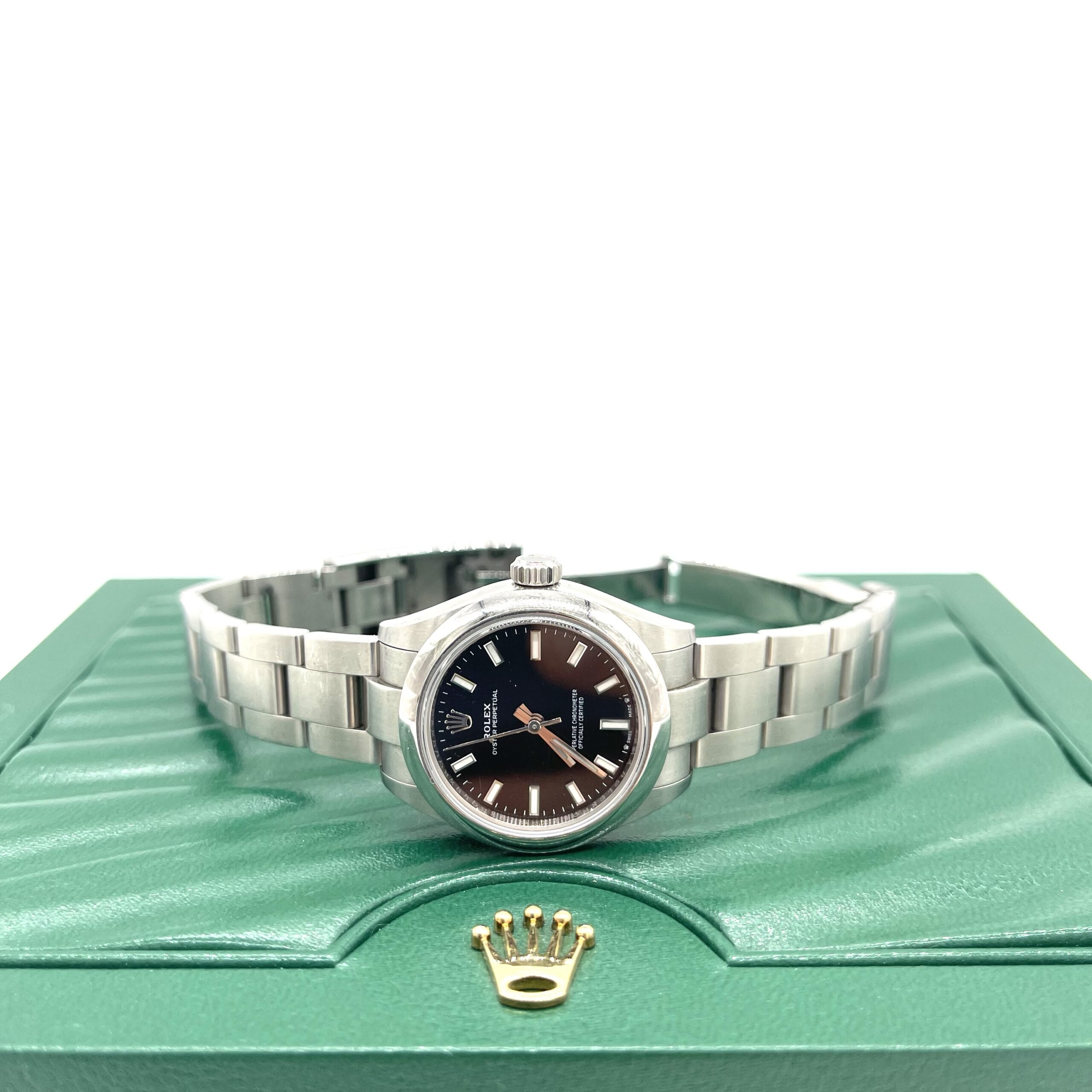 Rolex Stainless Steel Oyster Perpetual 26mm Watch – Black Dial
