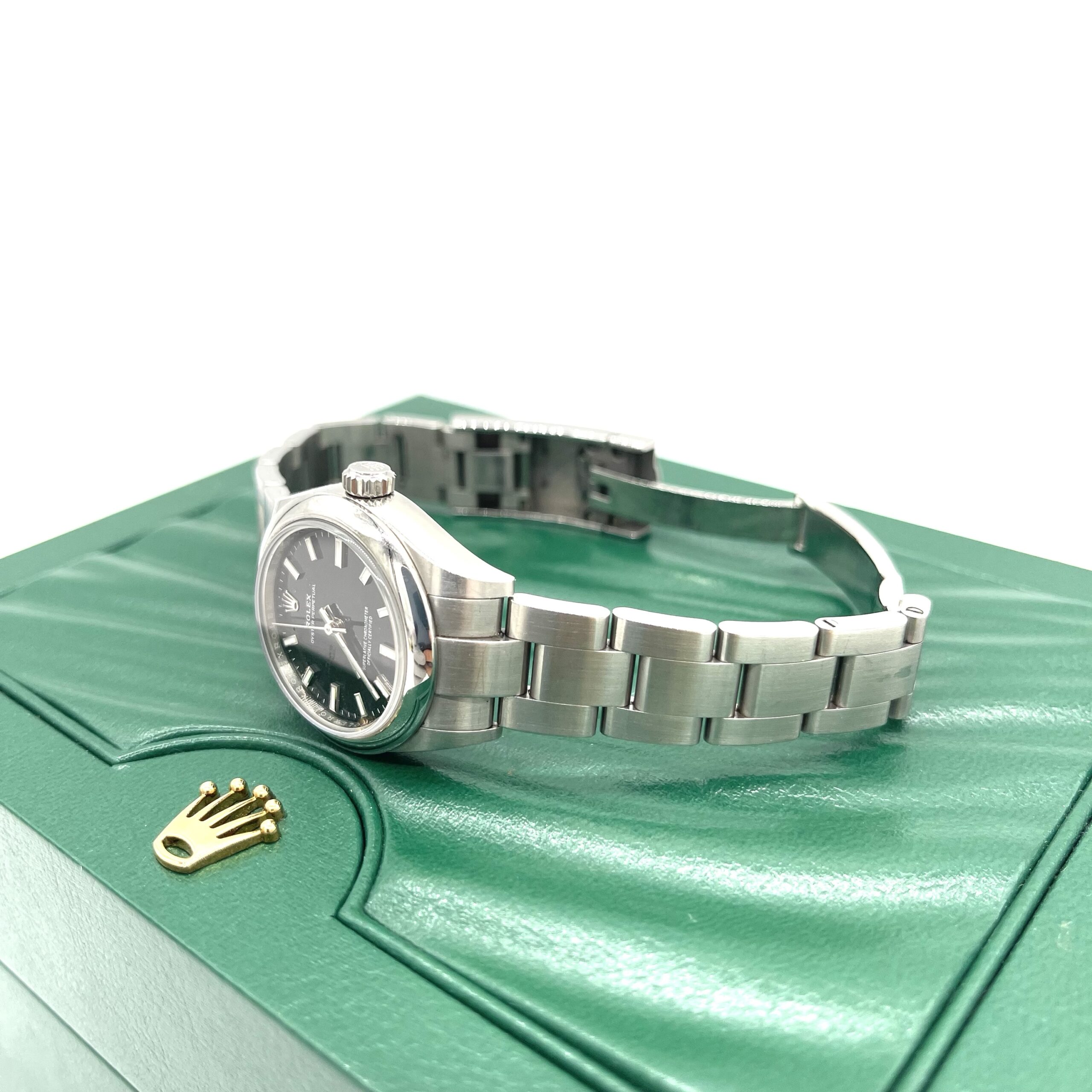 Rolex Stainless Steel Oyster Perpetual 26mm Watch – Black Dial - Image 2