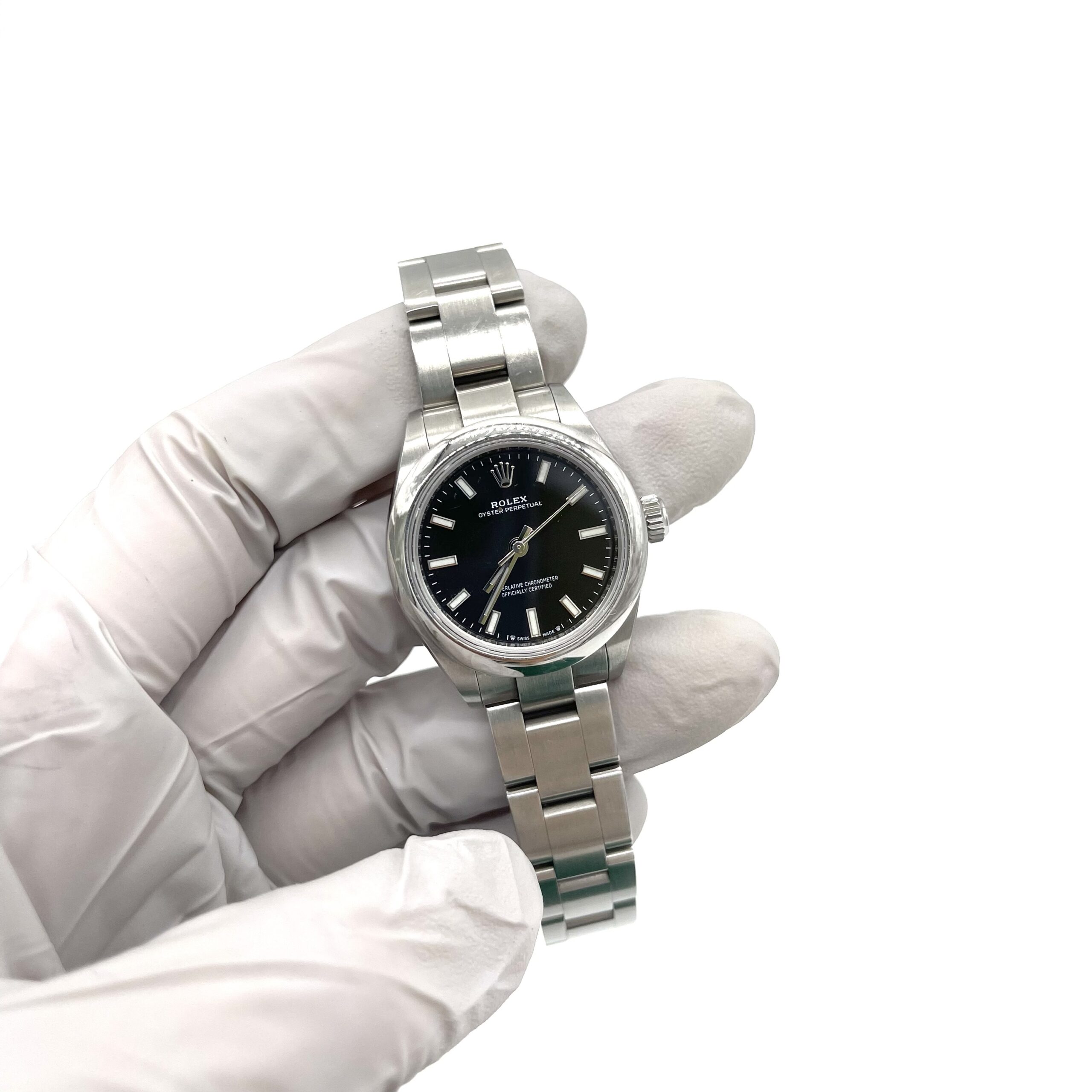 Rolex Stainless Steel Oyster Perpetual 26mm Watch – Black Dial - Image 5
