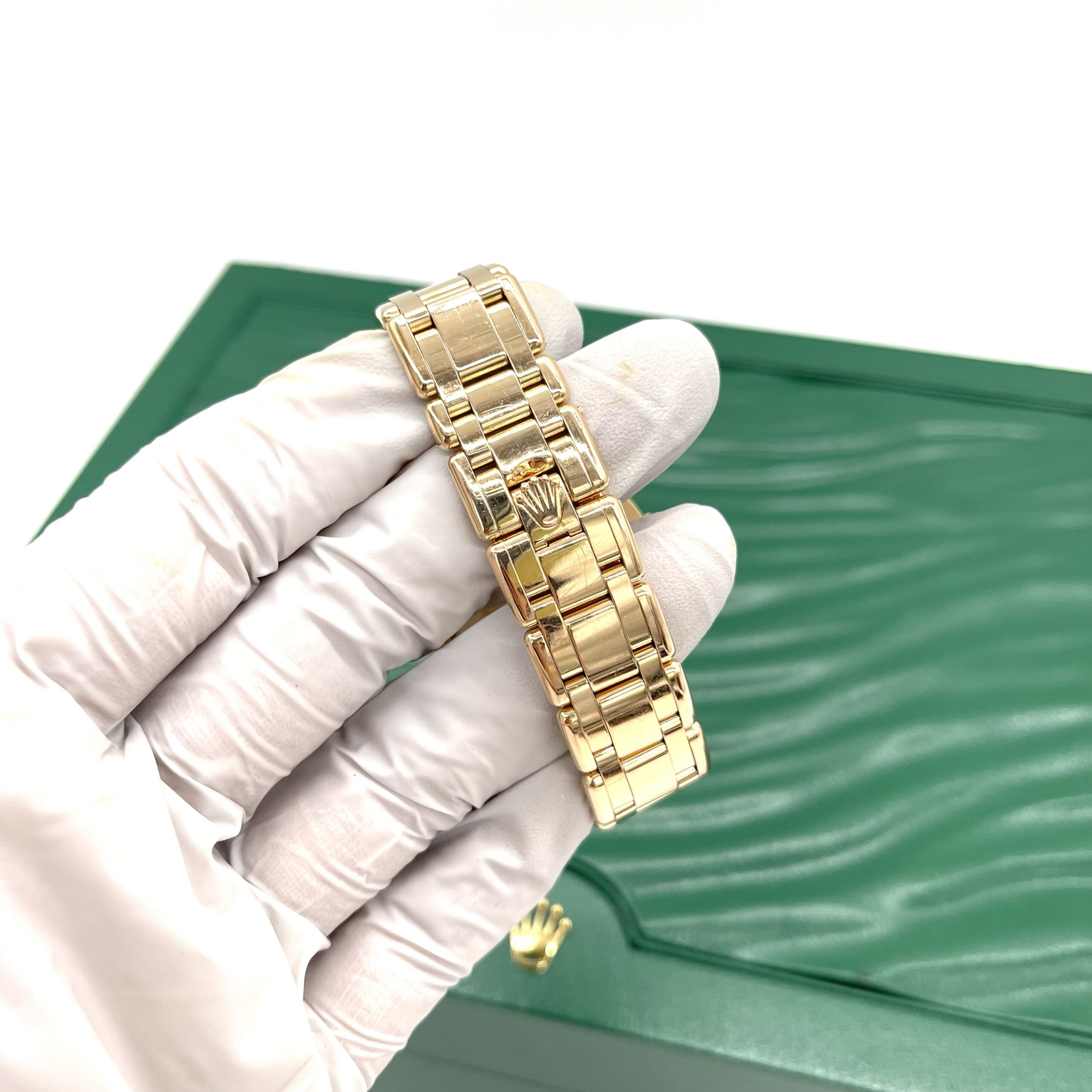 Rolex Lady-Datejust Pearlmaster 18K Rose Gold 34mm Chocolate Dial Diamond Watch with 12 Diamond Bezel - Image 6