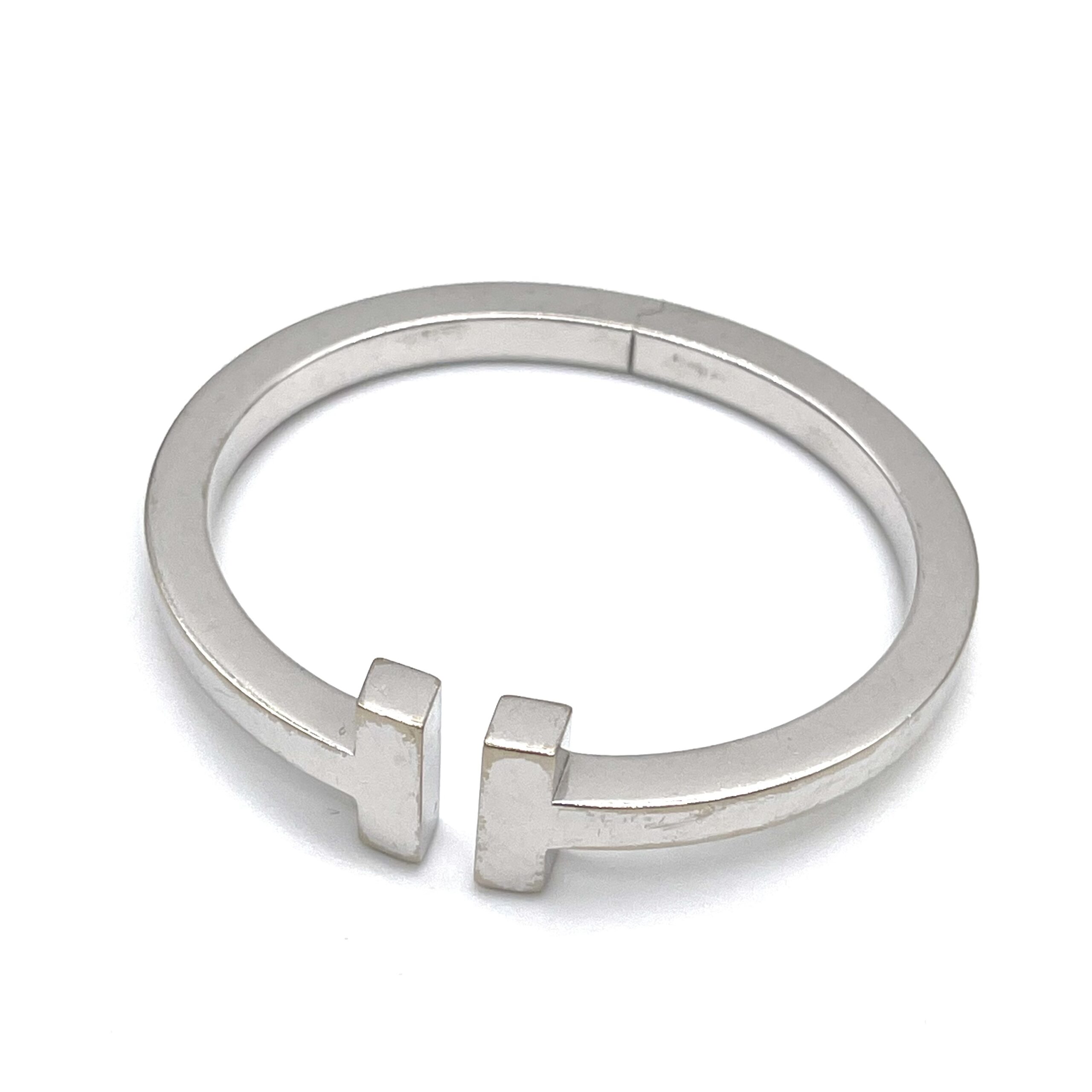 Tiffany & Co. Tiffany T Square Bracelet 18K White Gold - Image 2