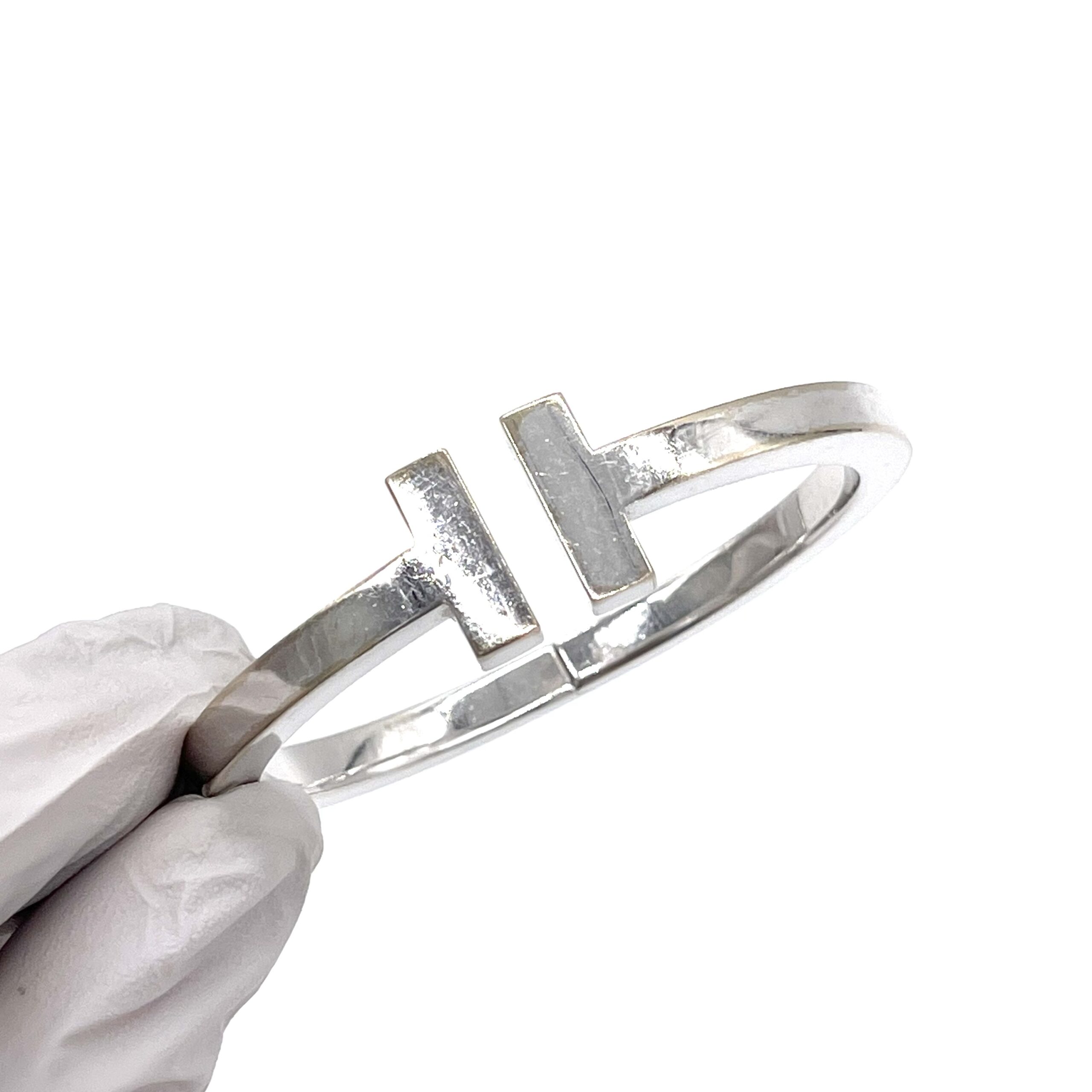 Tiffany & Co. Tiffany T Square Bracelet 18K White Gold - Image 3
