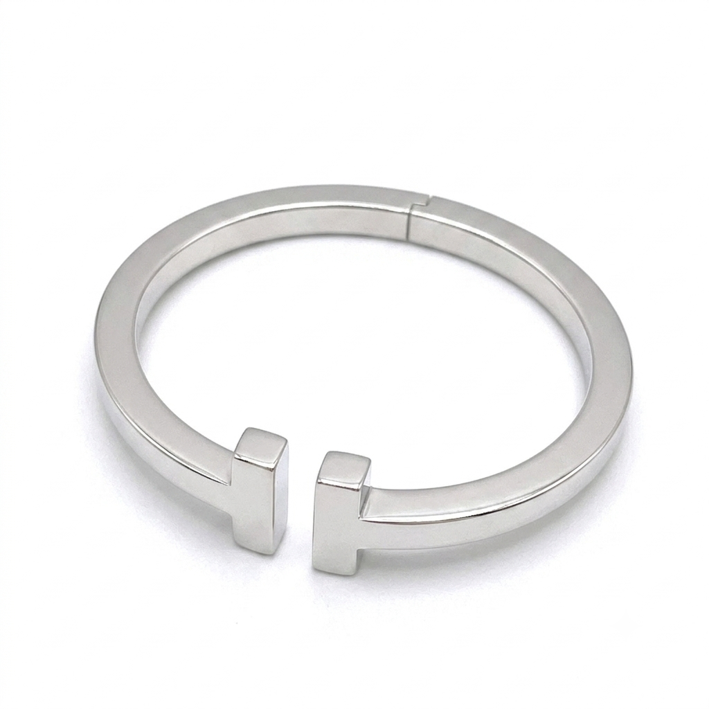 Tiffany & Co. Tiffany T Square Bracelet 18K White Gold