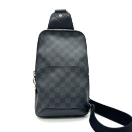 Louis Vuitton Avenue Sling Bag Damier Graphite Canvas Crossbody Bag – Black