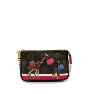 Louis Vuitton Mini Pochette Accessoires Monogram Giraffe Print Gold Hardware