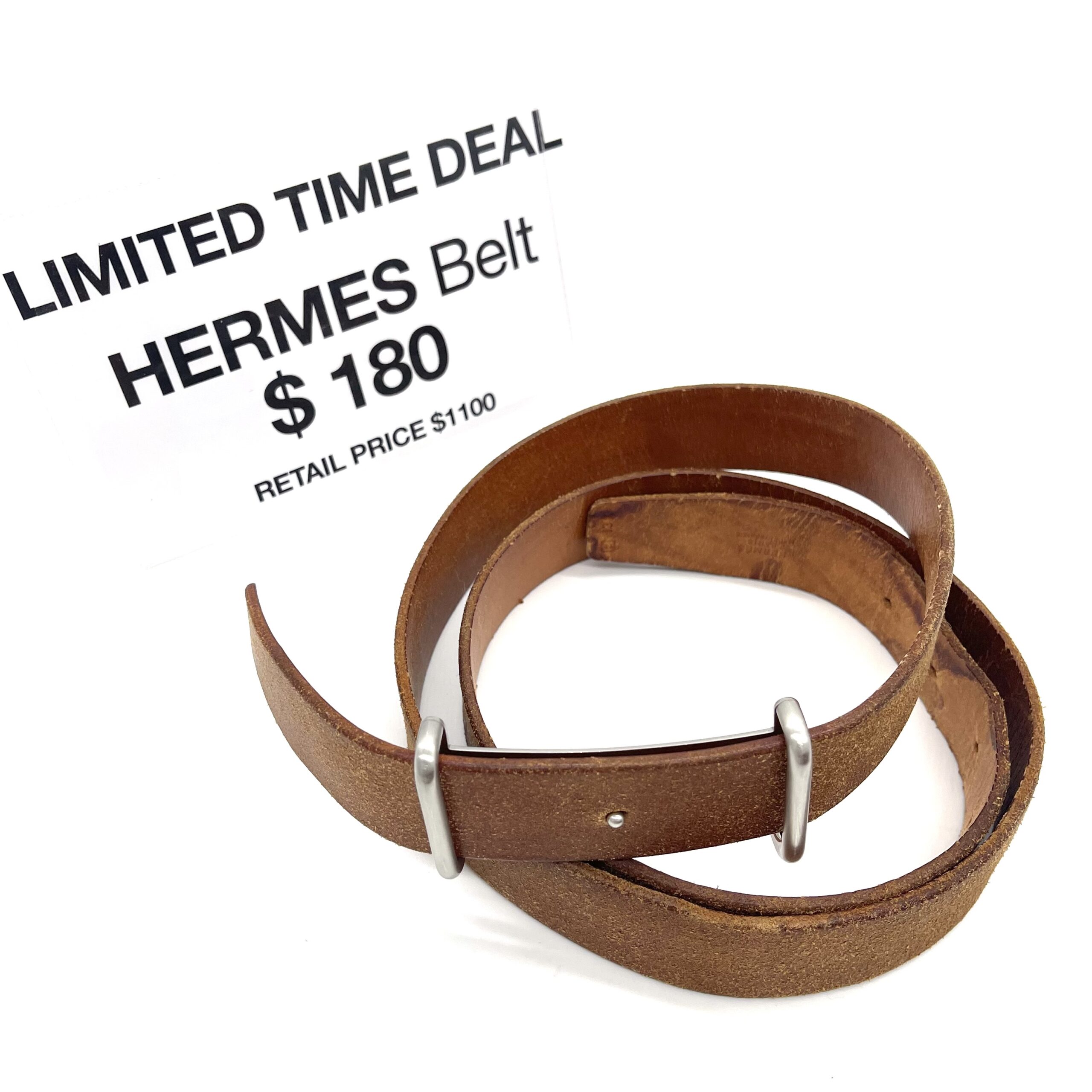 Authentic Hermès H Belt Leather Belt – Brown | Size 131 | Limited Time Deal photo 1 of 5