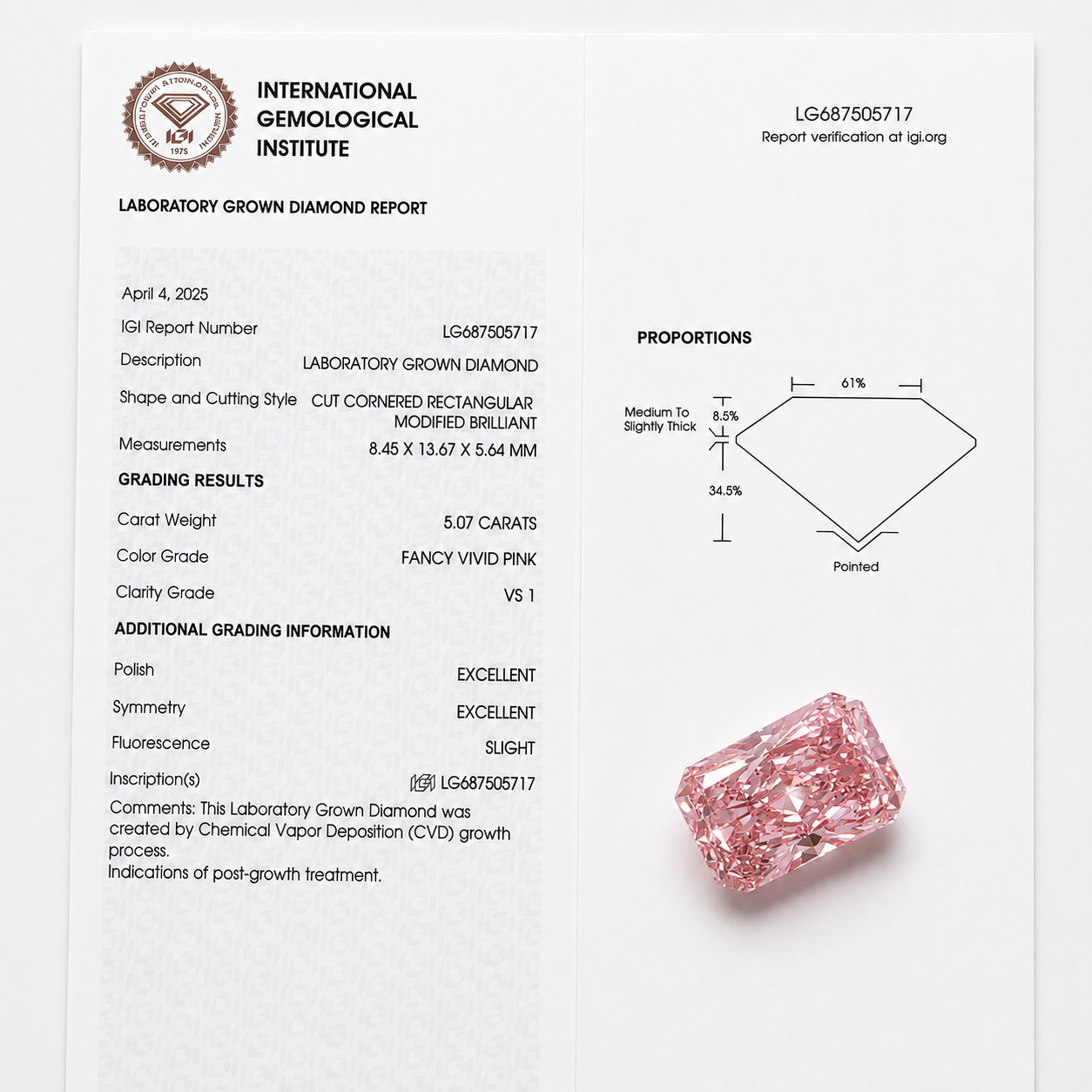 💗 **5.07 CT PINK DIAMOND — $7,339 → $1,900** photo 3 of 11