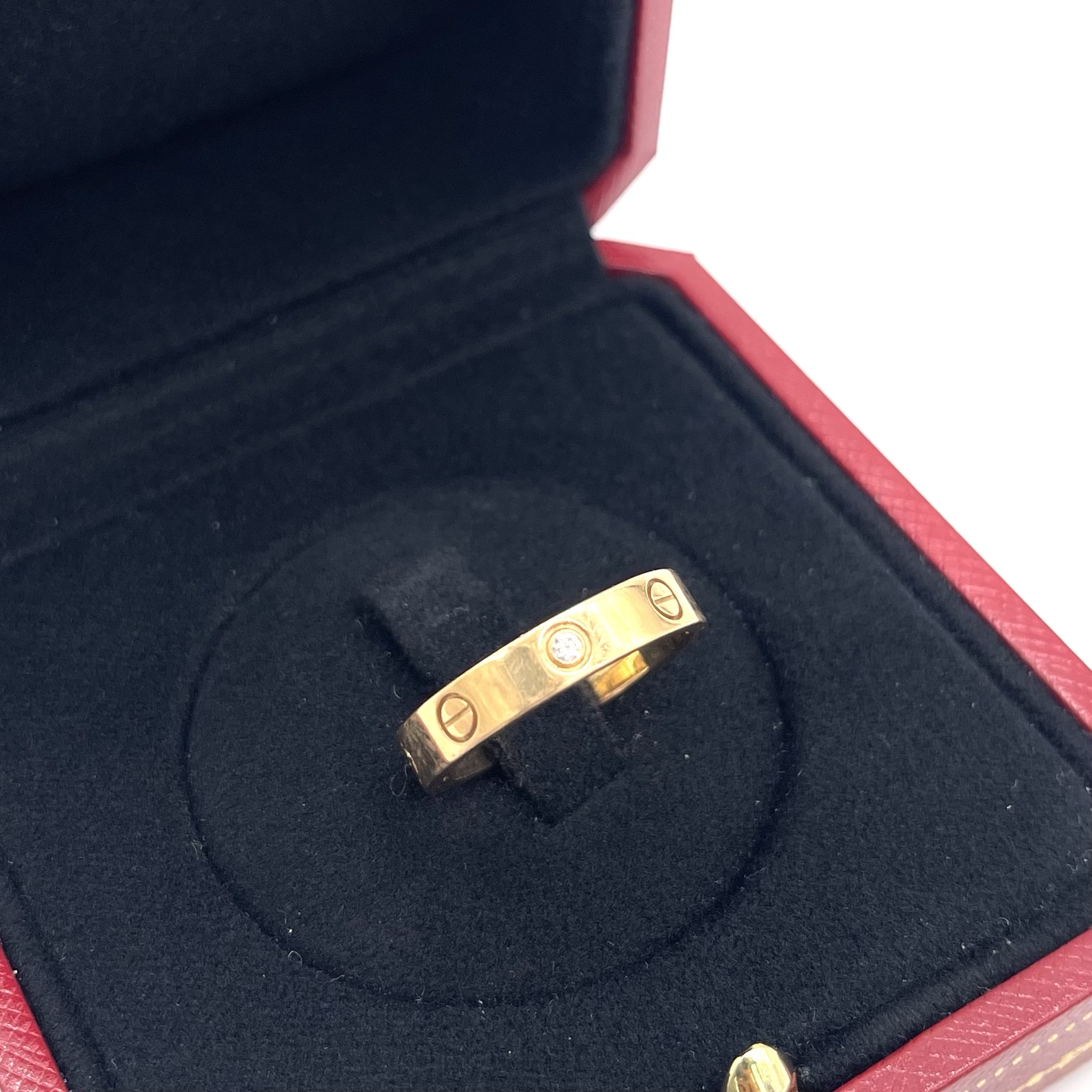 Cartier LOVE Ring Small Model 1 Diamond – Size 55 / US 7.25 - Image 2