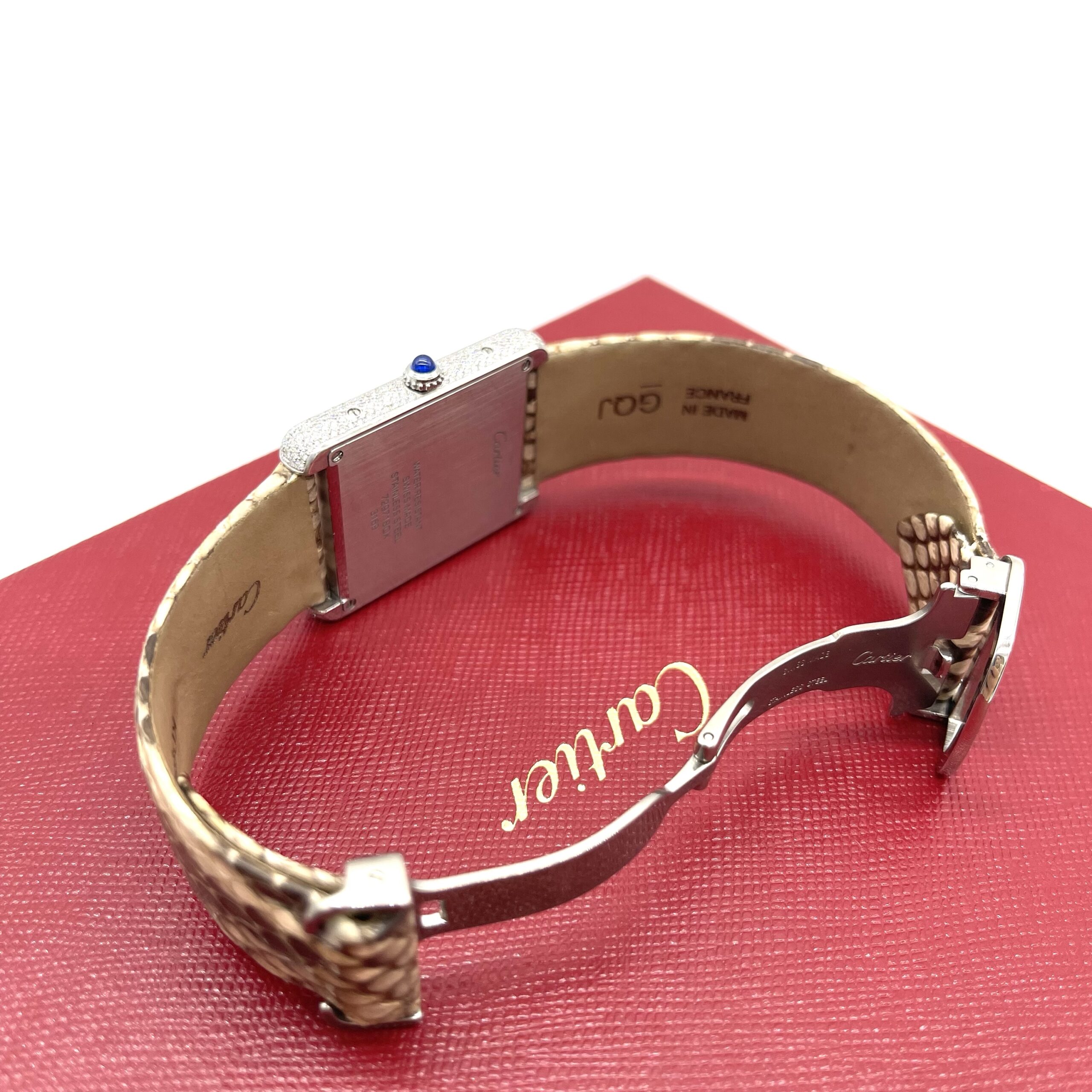 Cartier Tank Solo Python W5200021 27mm Stainless Steel Watch – Large Model - Image 5