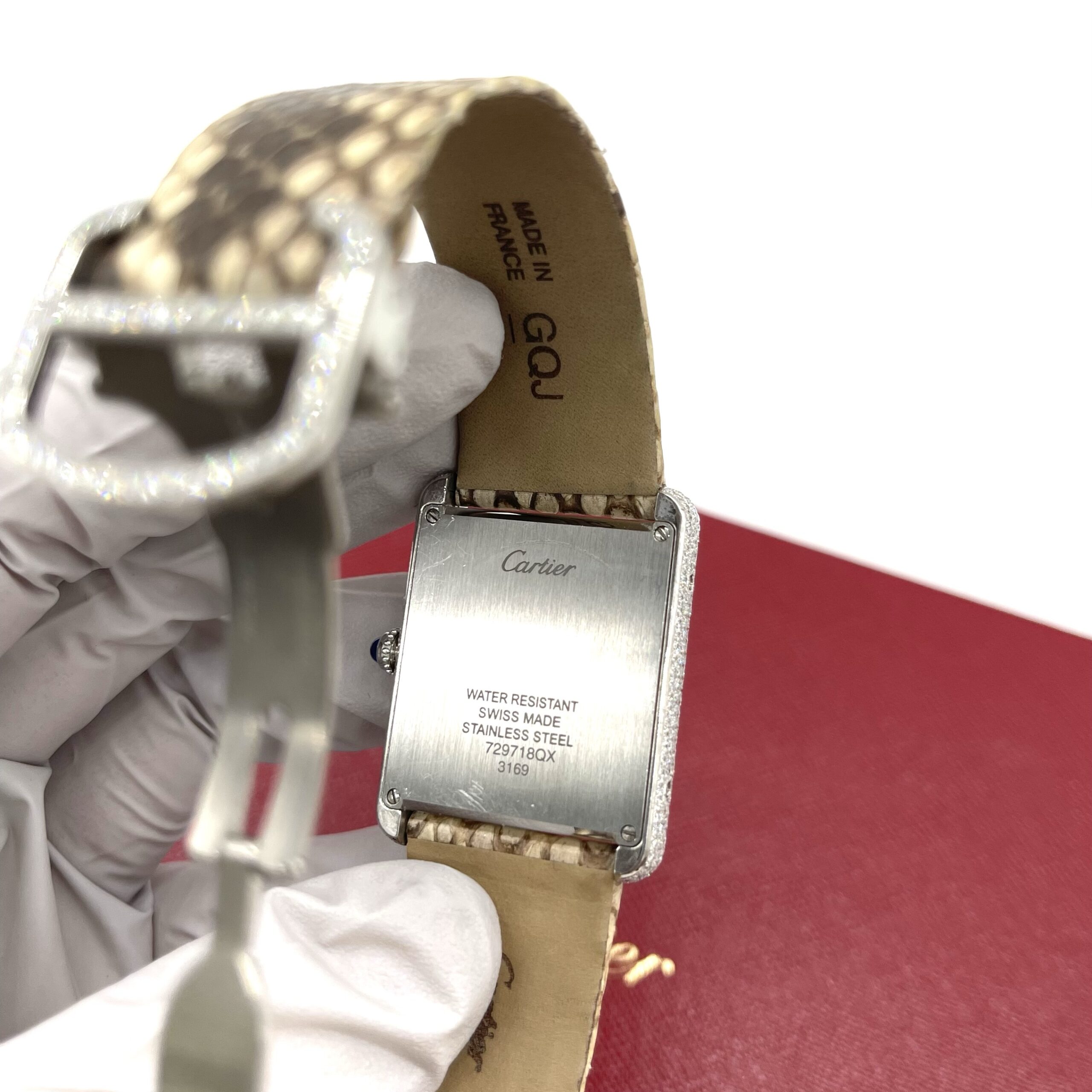 Cartier Tank Solo Python W5200021 27mm Stainless Steel Watch – Large Model - Image 7