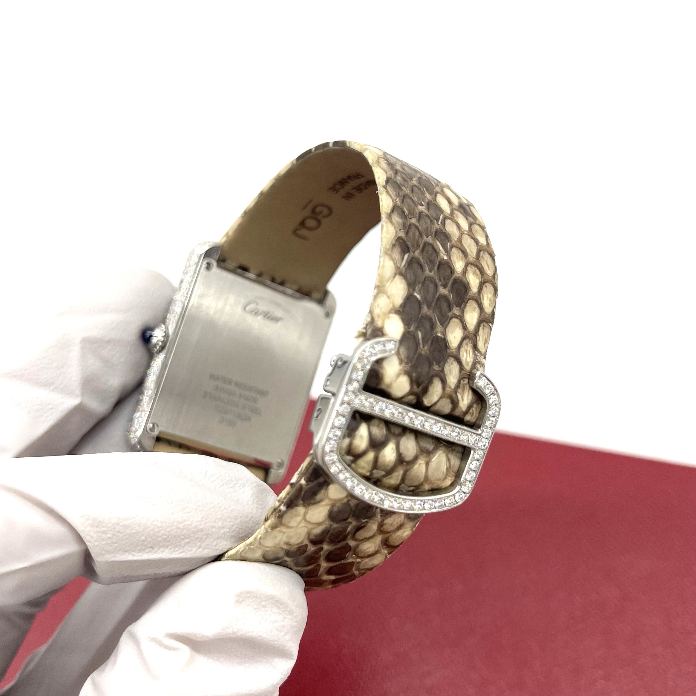Cartier Tank Solo Python W5200021 27mm Stainless Steel Watch – Large Model - Image 8