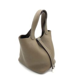 Hermès Taurillon Clemence Picotin Lock 18 PM Etoupe