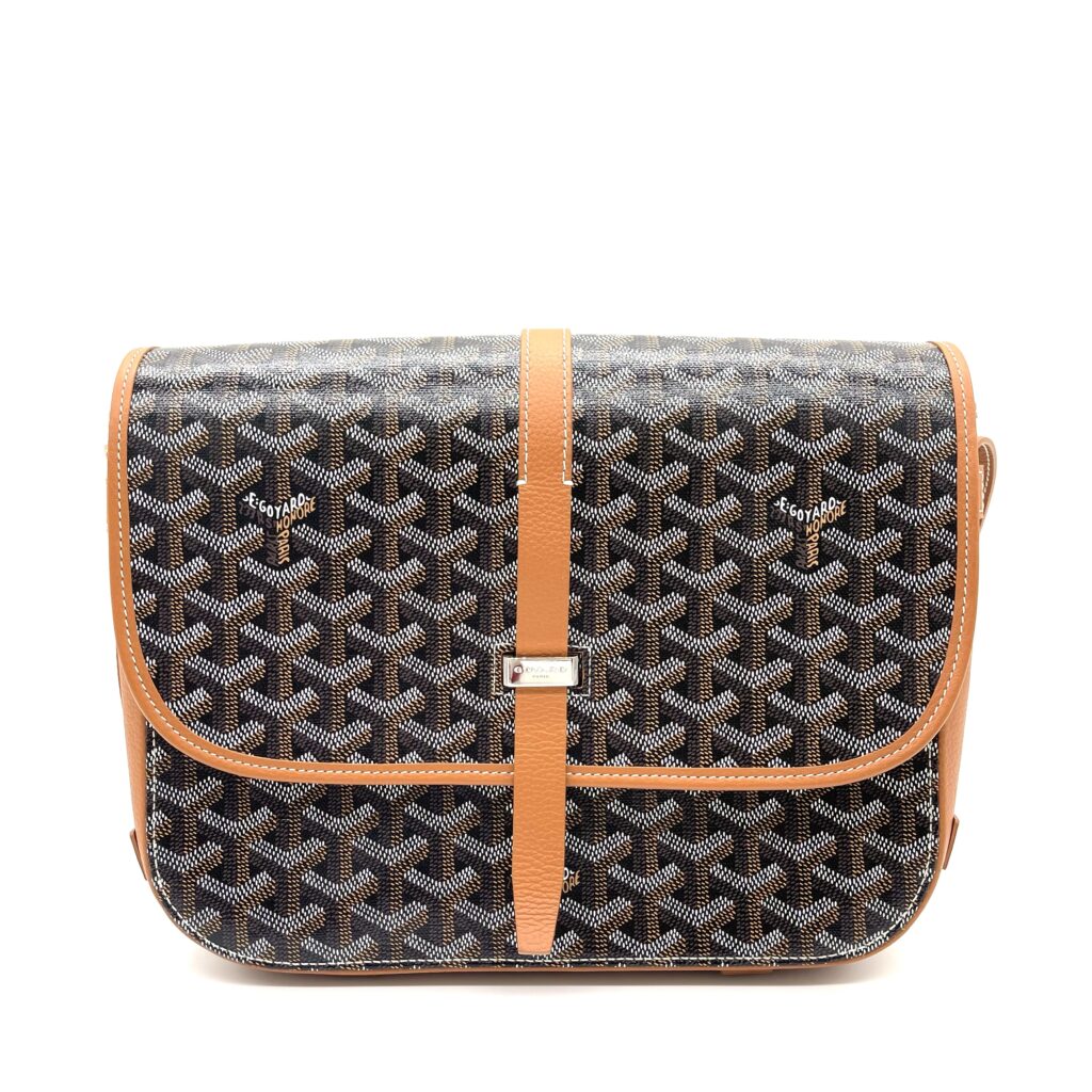 Goyard Goyardine Belvedere II MM Messenger Bag Black Gold