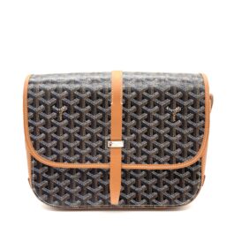 Goyard Goyardine Belvedere II MM Messenger Bag Black Gold