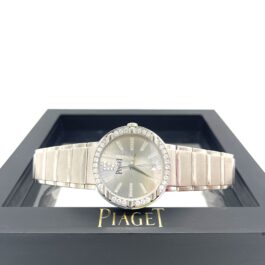Piaget Polo Date 38.5mm 18K White Gold Diamond Automatic Watch