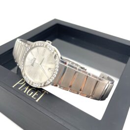 Piaget Polo Date 38.5mm 18K White Gold Diamond Automatic Watch