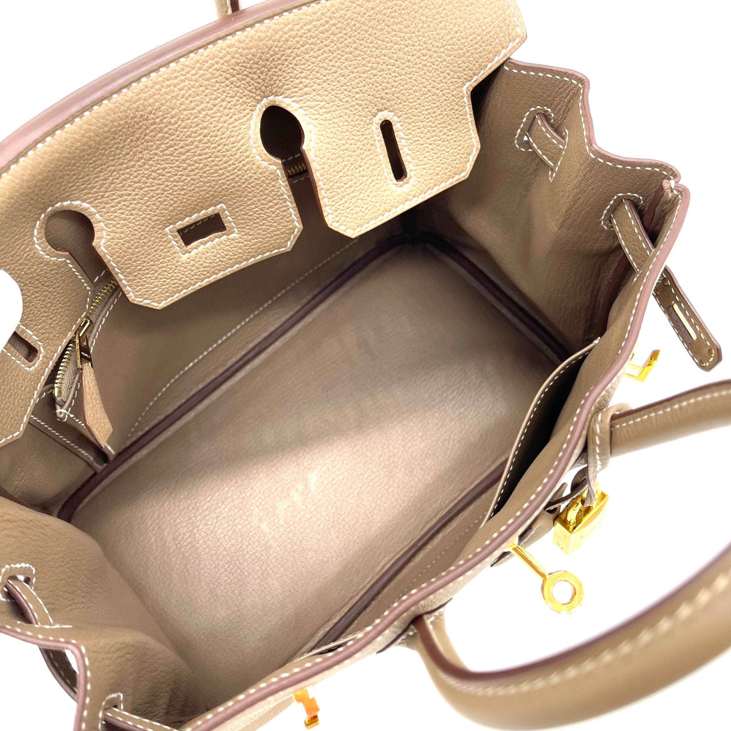 HERMES Togo Birkin 25 Etoupe