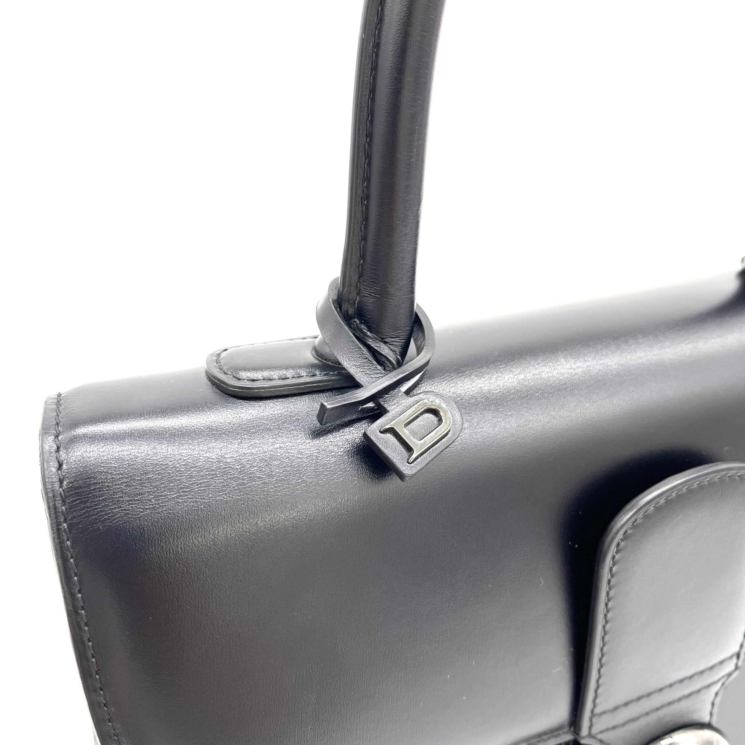 DELVAUX Box Calfskin MM Brillant Black
