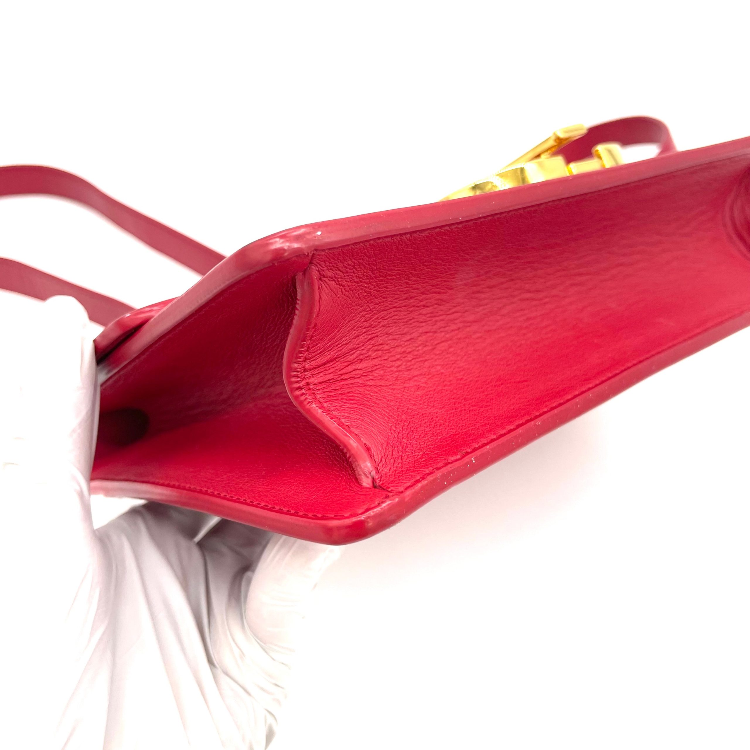 CHRISTIAN DIOR Smooth Calfskin 30 Montaigne Flap Bag Fuchsia