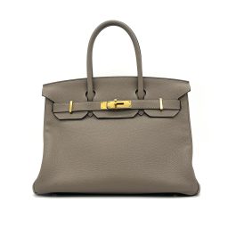 HERMES  Taurillon Novillo Birkin 30 Gris Asphalte