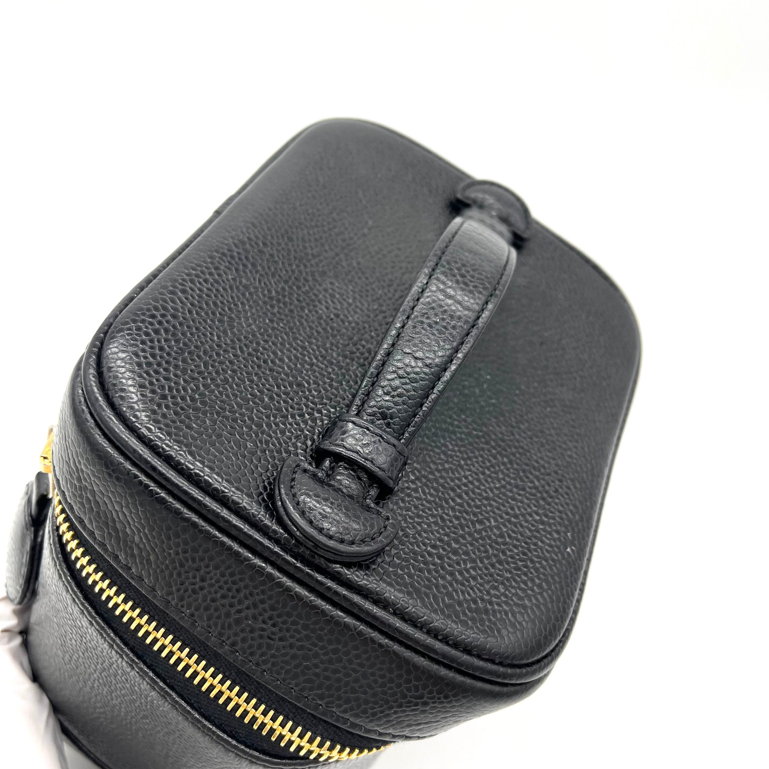 CHANEL Caviar Cosmetic Vanity Bag Black 2000-2002