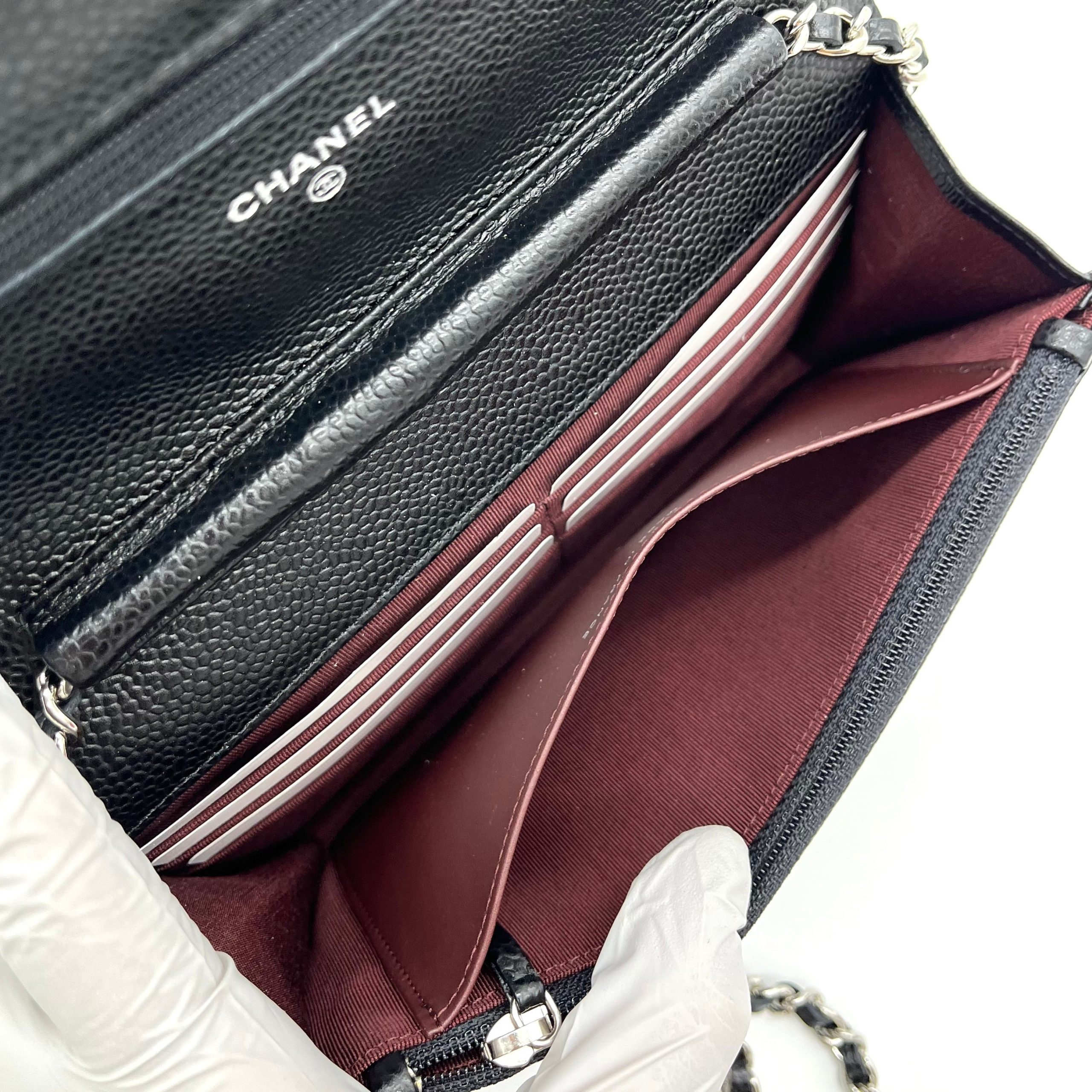 Chanel Caviar Quilted Wallet on Chain WOC Black 2019