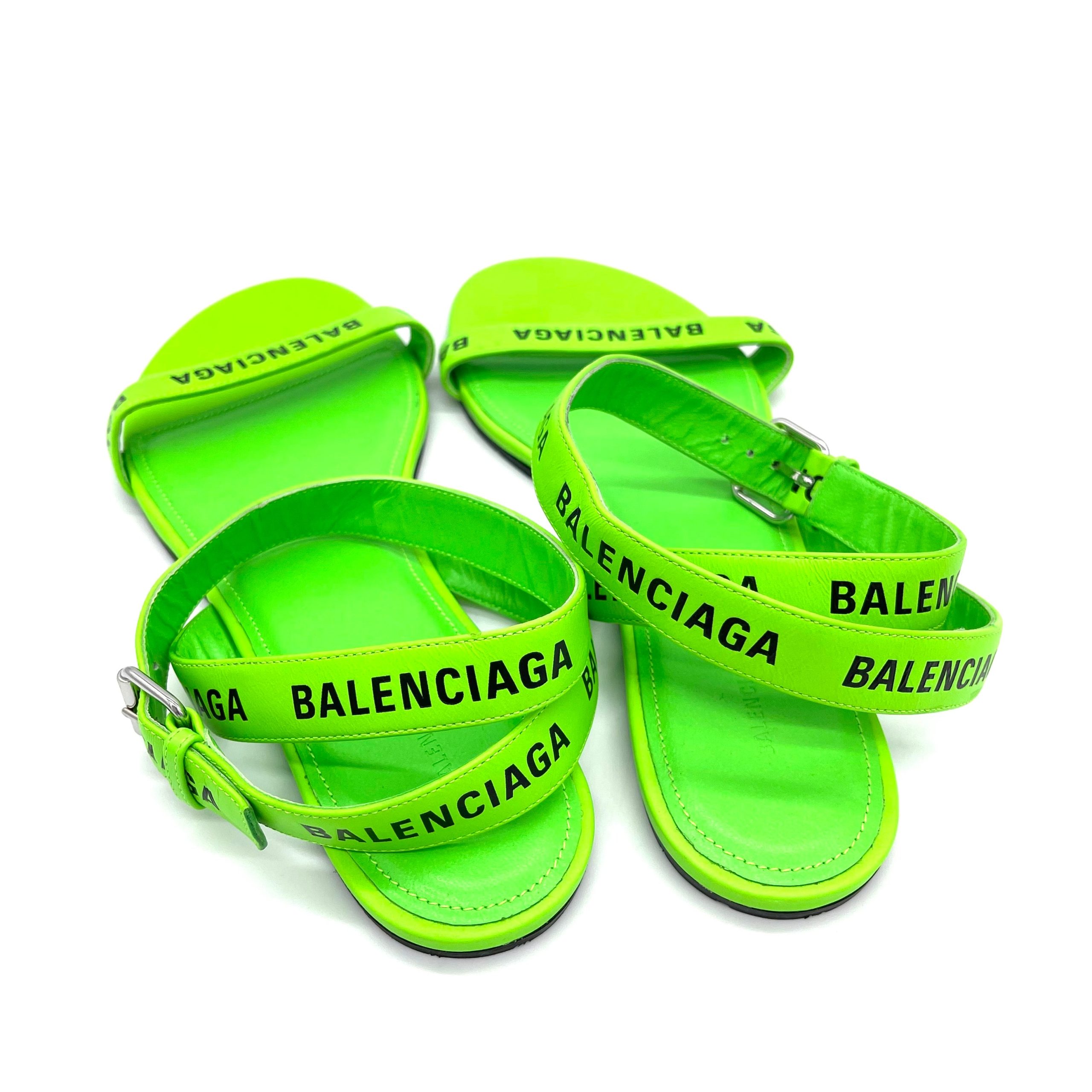 NEW CONDITION BALENCIAGA SANDAL LIME SIZE 38EU