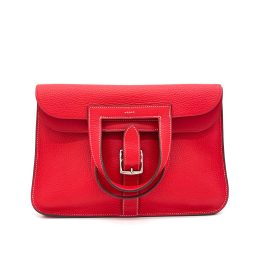 [NEW]HERMES Evercolor Halzan 25 Rouge De Coeur