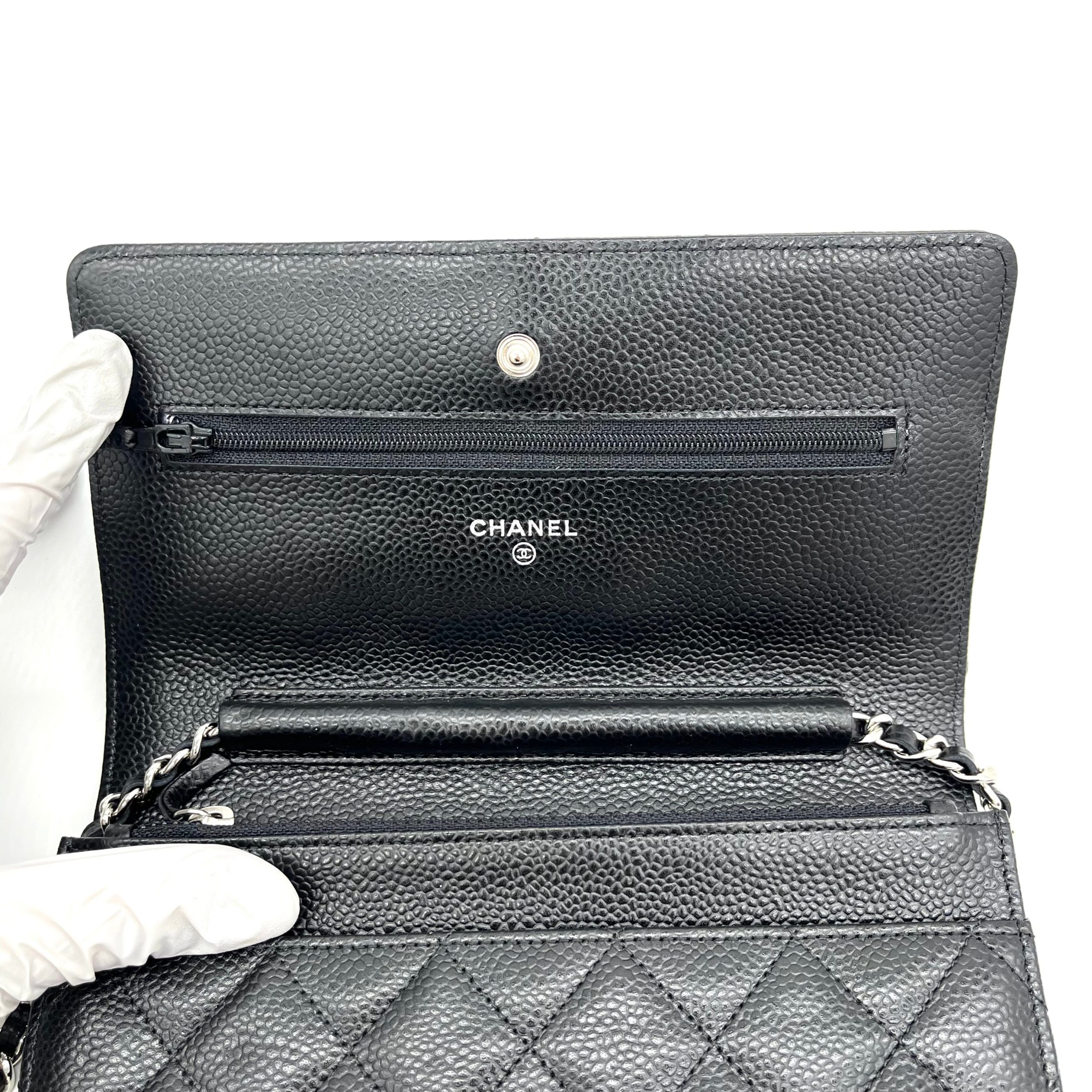 Chanel Caviar Quilted Wallet on Chain WOC Black 2019