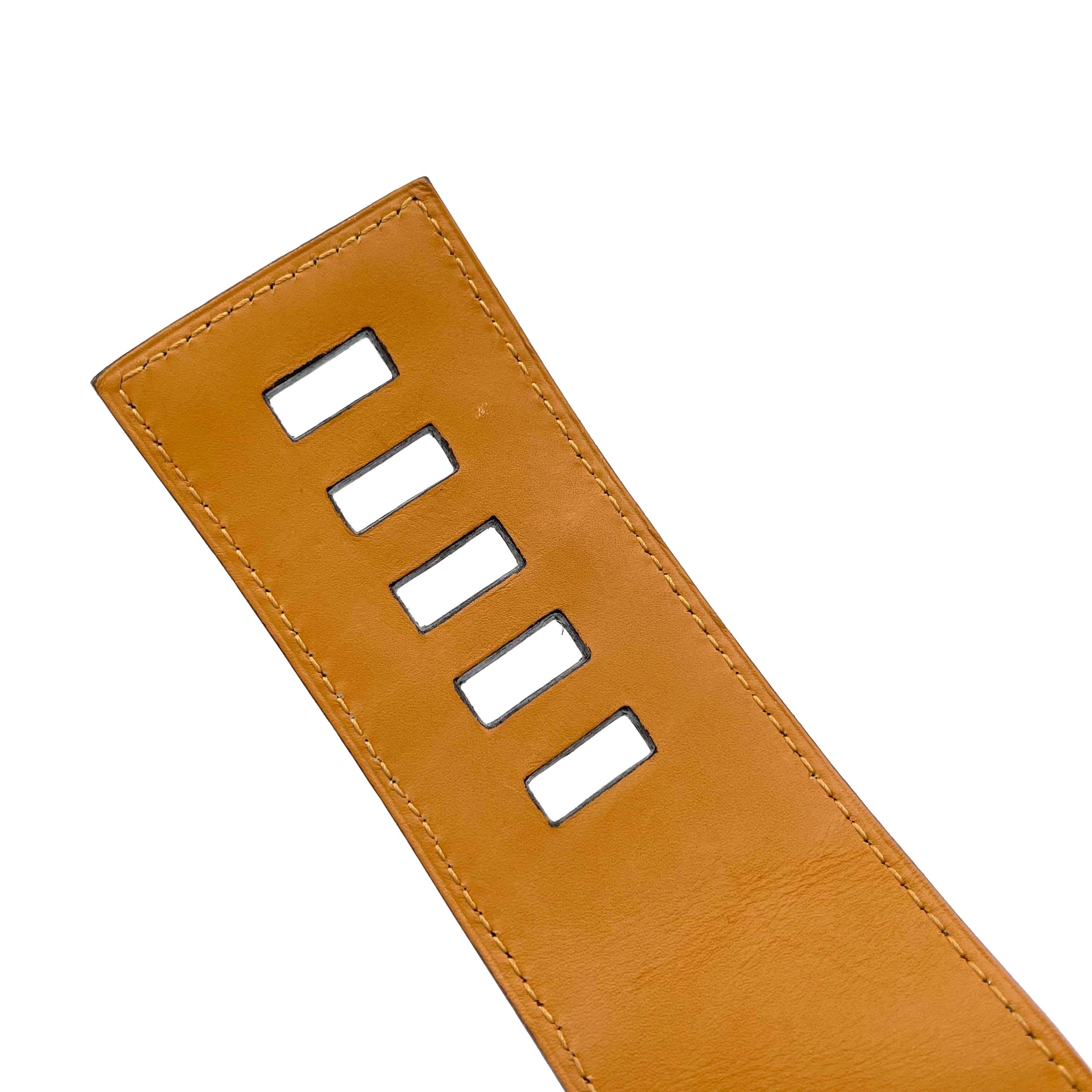 Hermès Black Crocodile Collier de Chien Belt 90(Repaired to size 85)