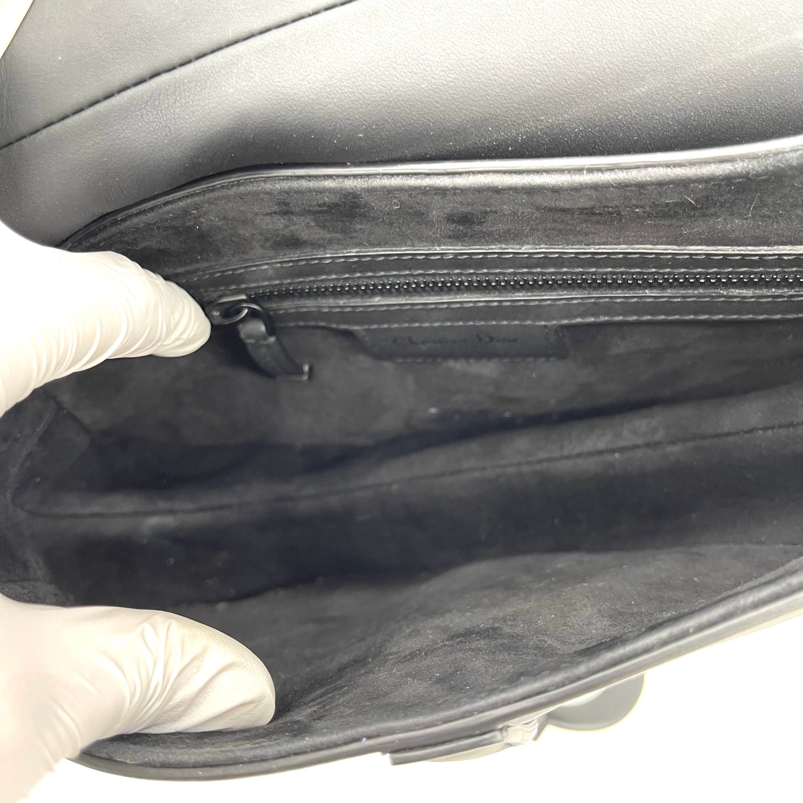 DIOR SADDLE BAG Black Ultramatte Calfskin