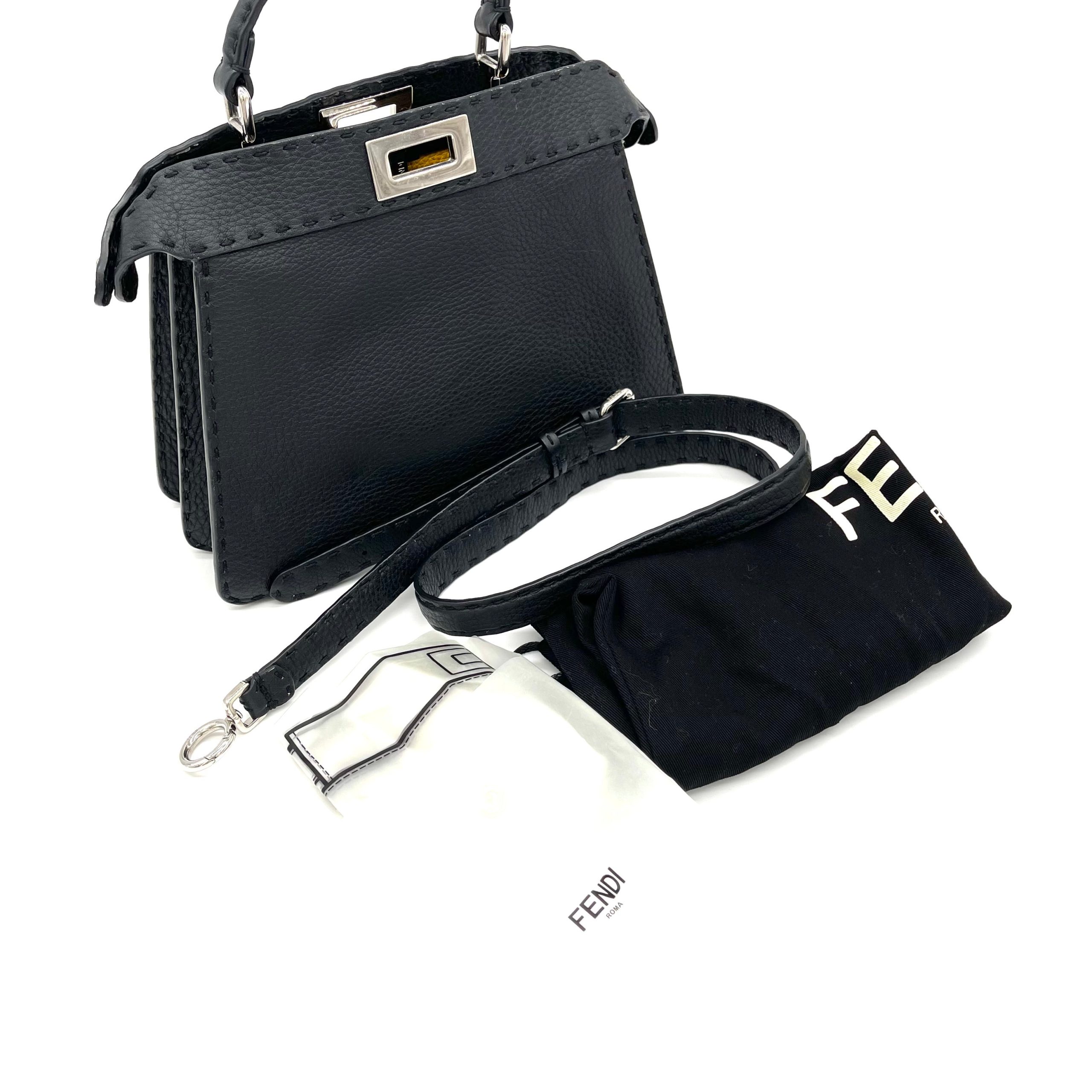 FENDI Peekaboo ISeeU Small Black Selleria bag