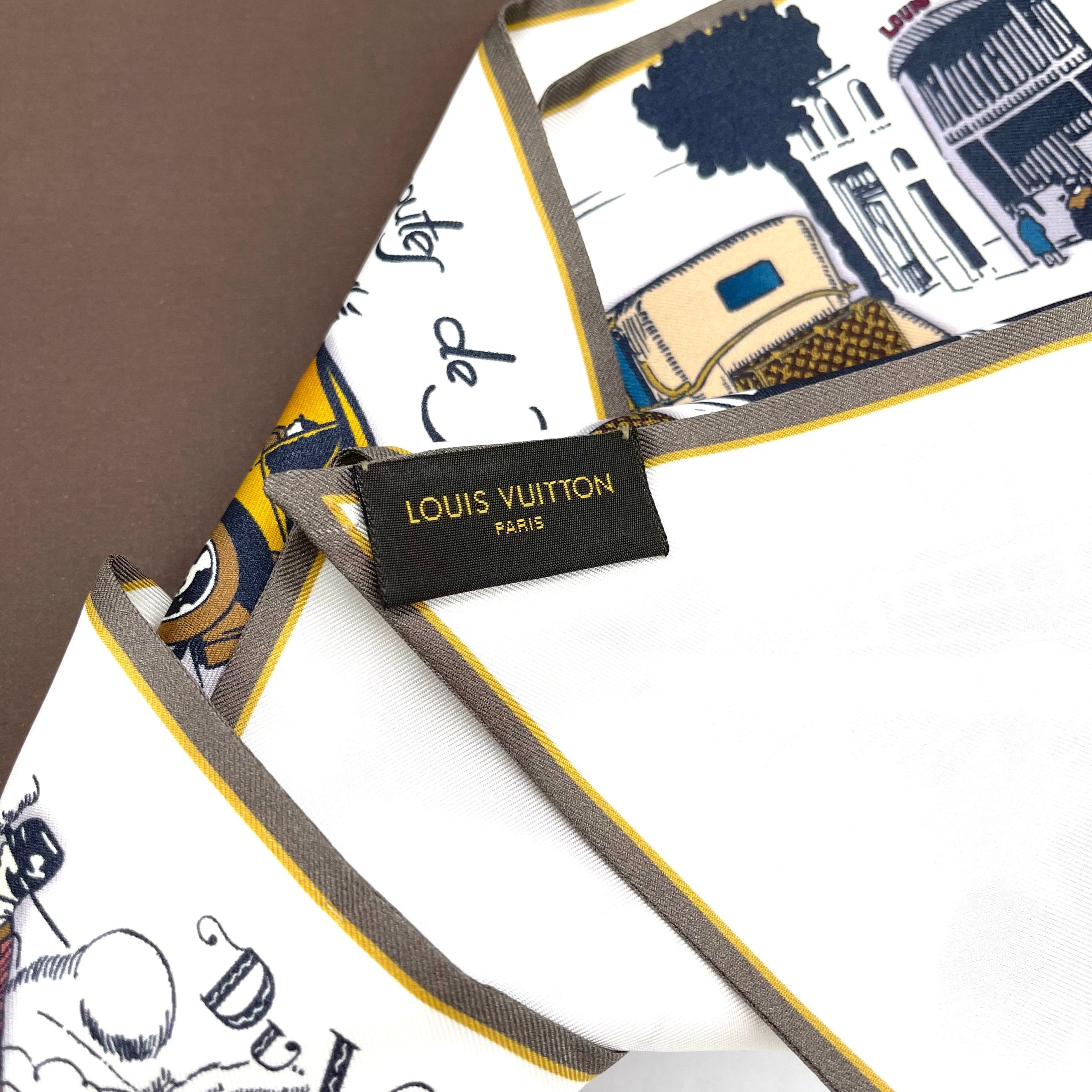 Limited Edition LOUIS VUITTON VOYAGE BANDEAU 100% Silk Scarf Bandana