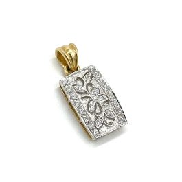 18k Yellow Gold & Diamonds Setting Customized “PLANT” Pendant