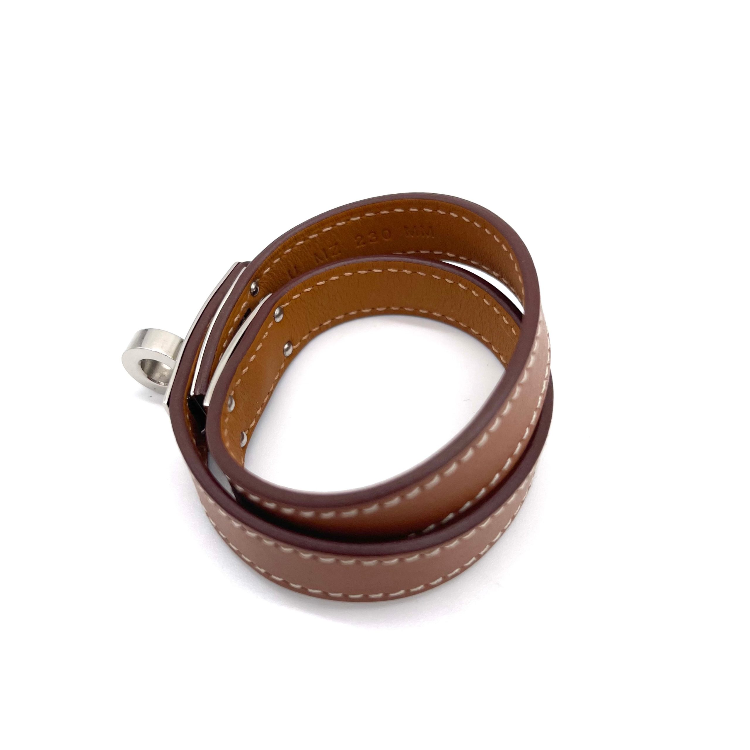 Hermès Mini Kelly Double Tour Bracelet Size 230mm