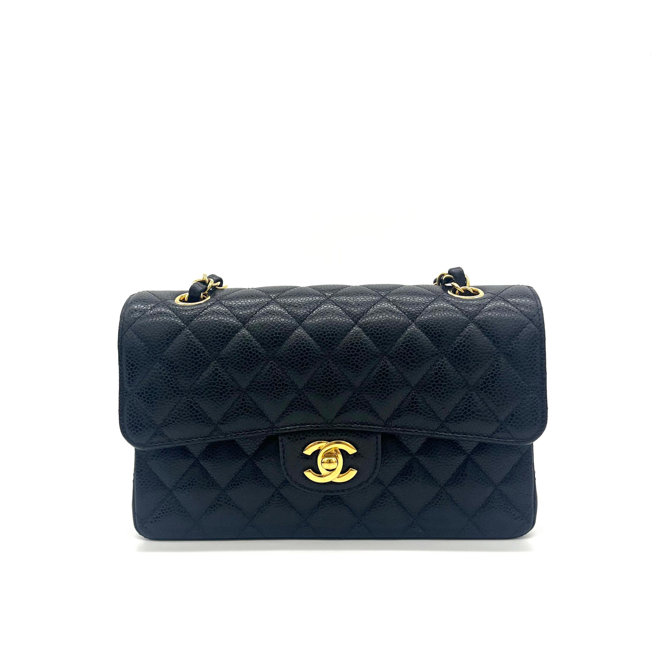 CHANEL Caviar Quilted Medium Double Flap Black