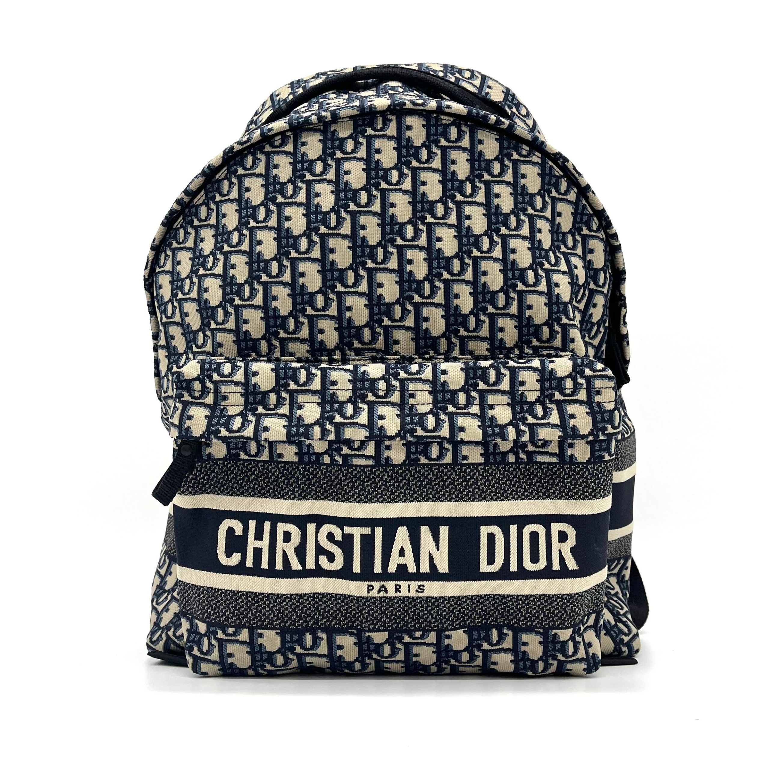 Christian Dior  Oblique Diortravel Backpack Blue