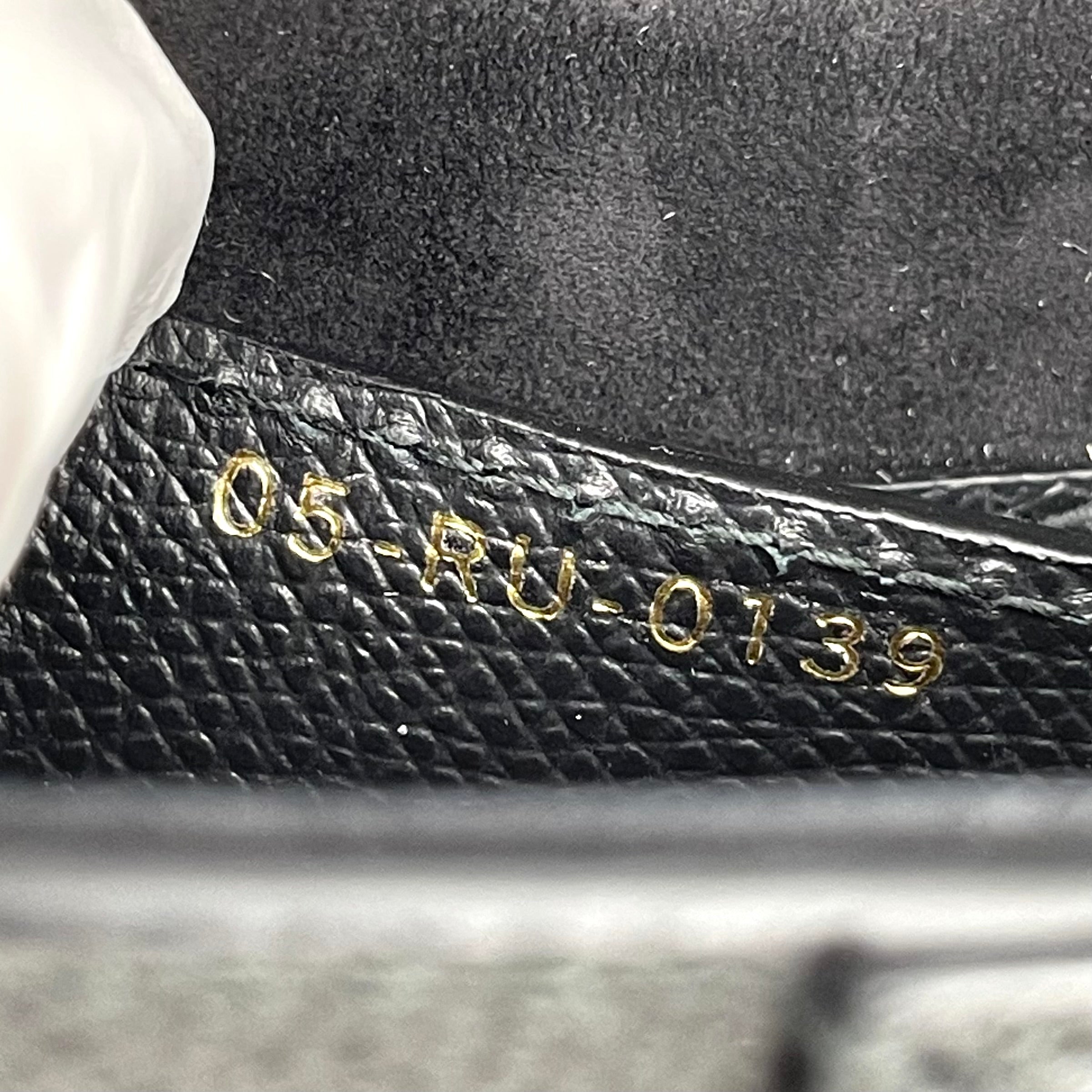 CHRISTIAN DIOR Grained Calfskin Saddle Bag Black