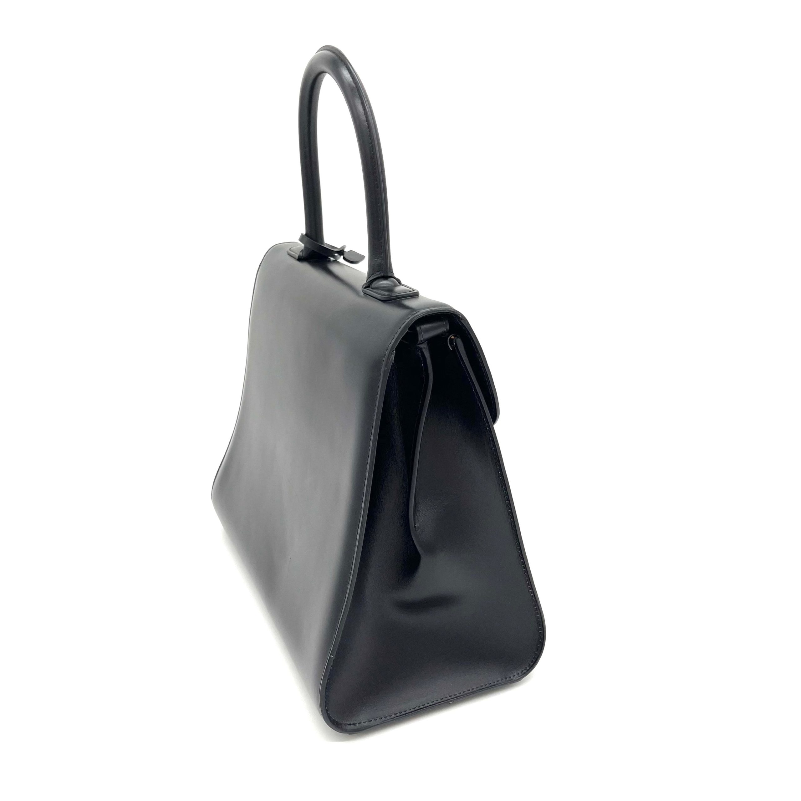 DELVAUX Box Calfskin MM Brillant Black