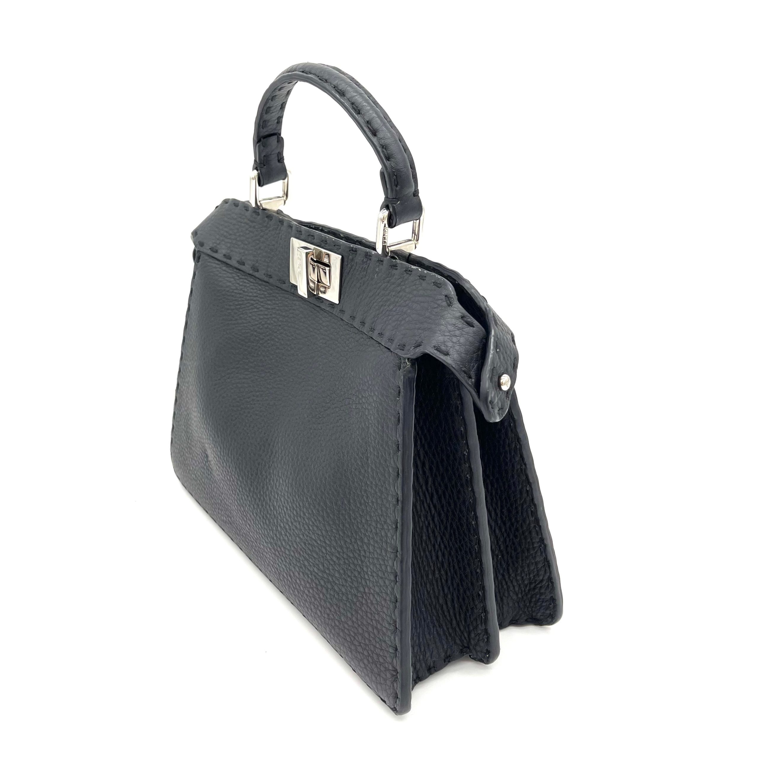 FENDI Peekaboo ISeeU Small Black Selleria bag