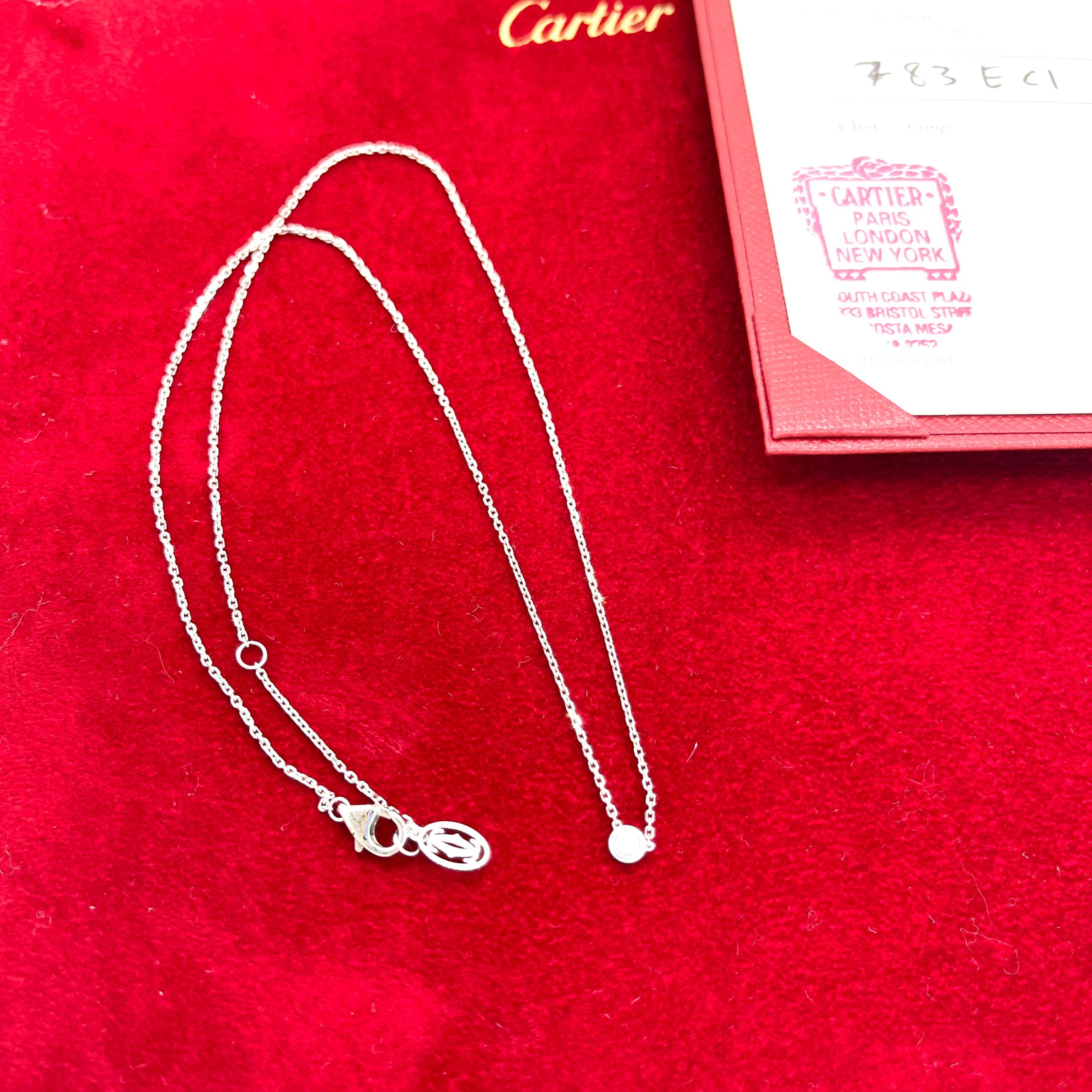 Cartier Diamond Pendant Necklace in 18K White Gold