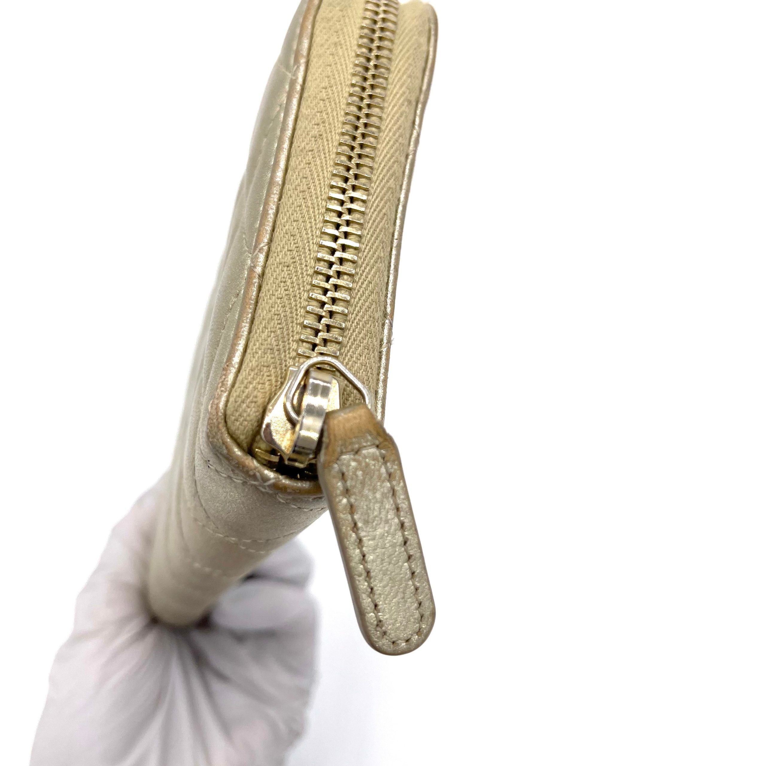 Chanel Long Zip Wallet, Gold Lambskin with Gold Hardware 2016-2017