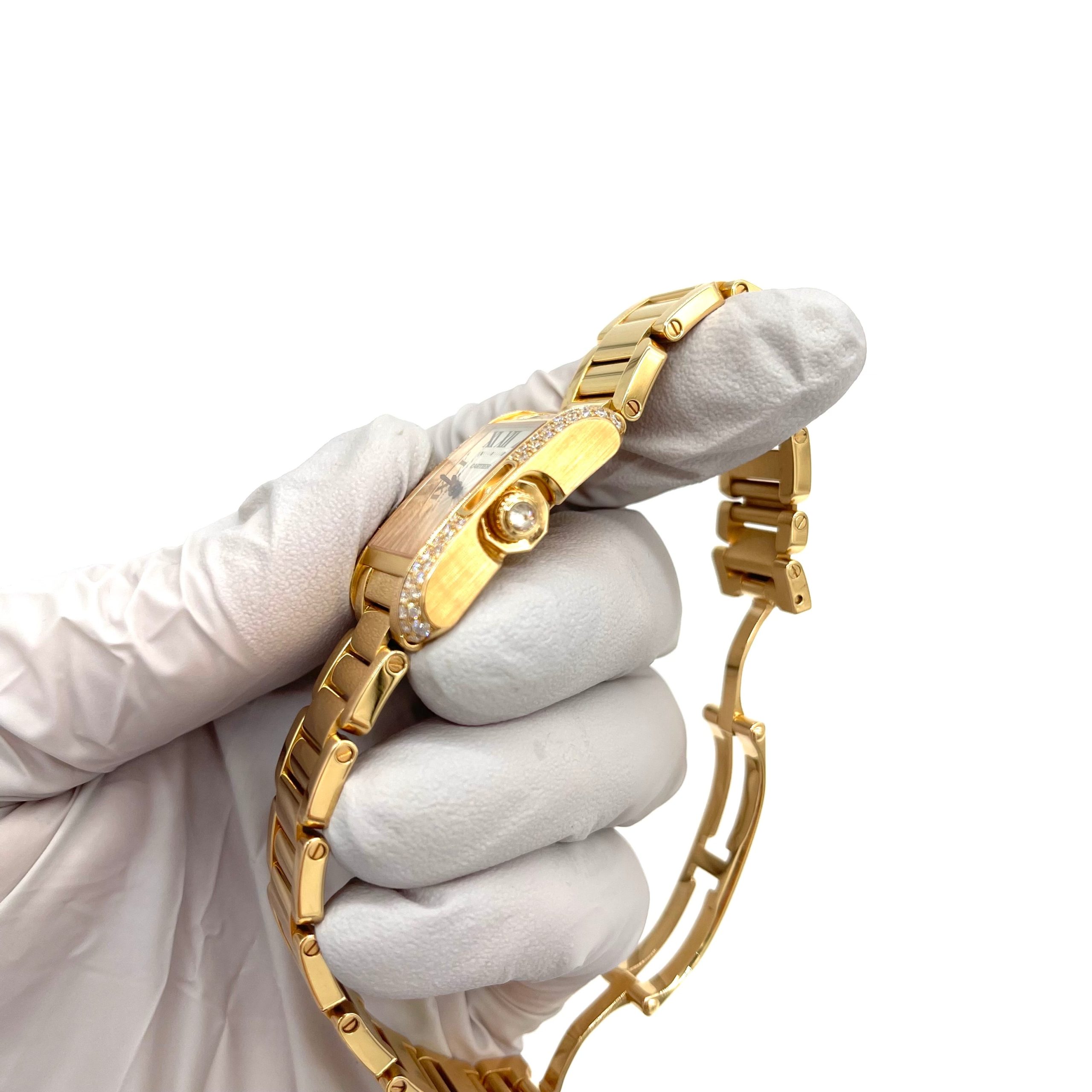 CARTIER TANK ANGLAISE YELLOW GOLD WITH DIAMONDS