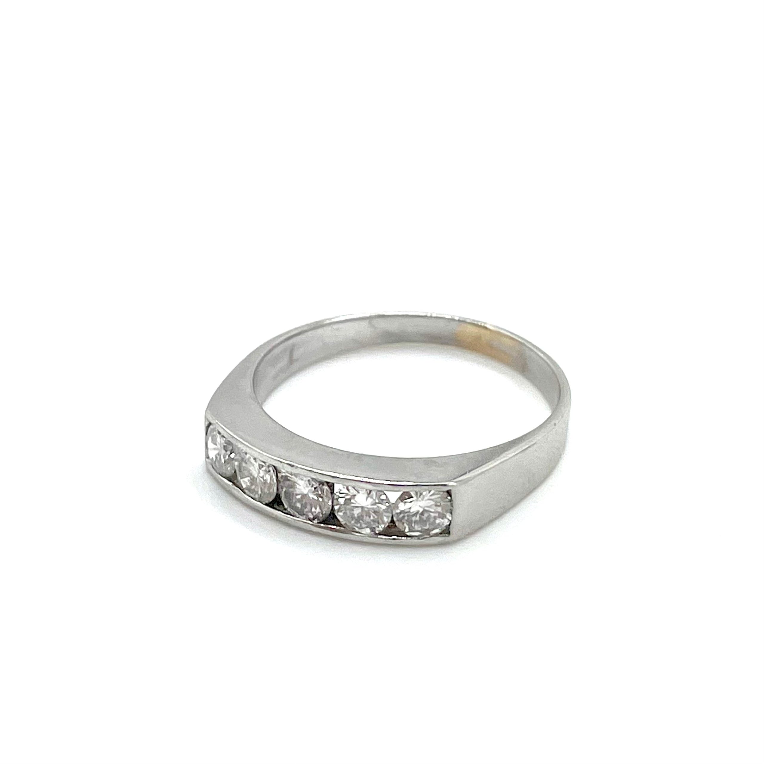 5 Channel Set Diamond Ring