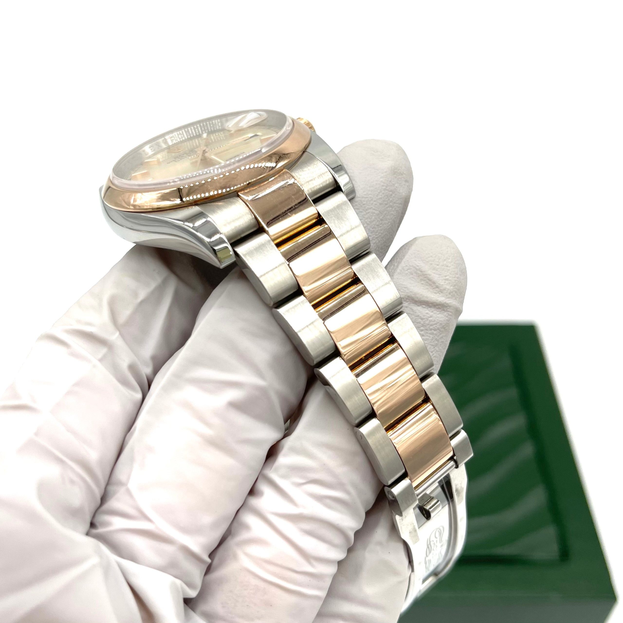 Rolex Datejust 36mm 116201 Rosegold Stainless Steel Oyster