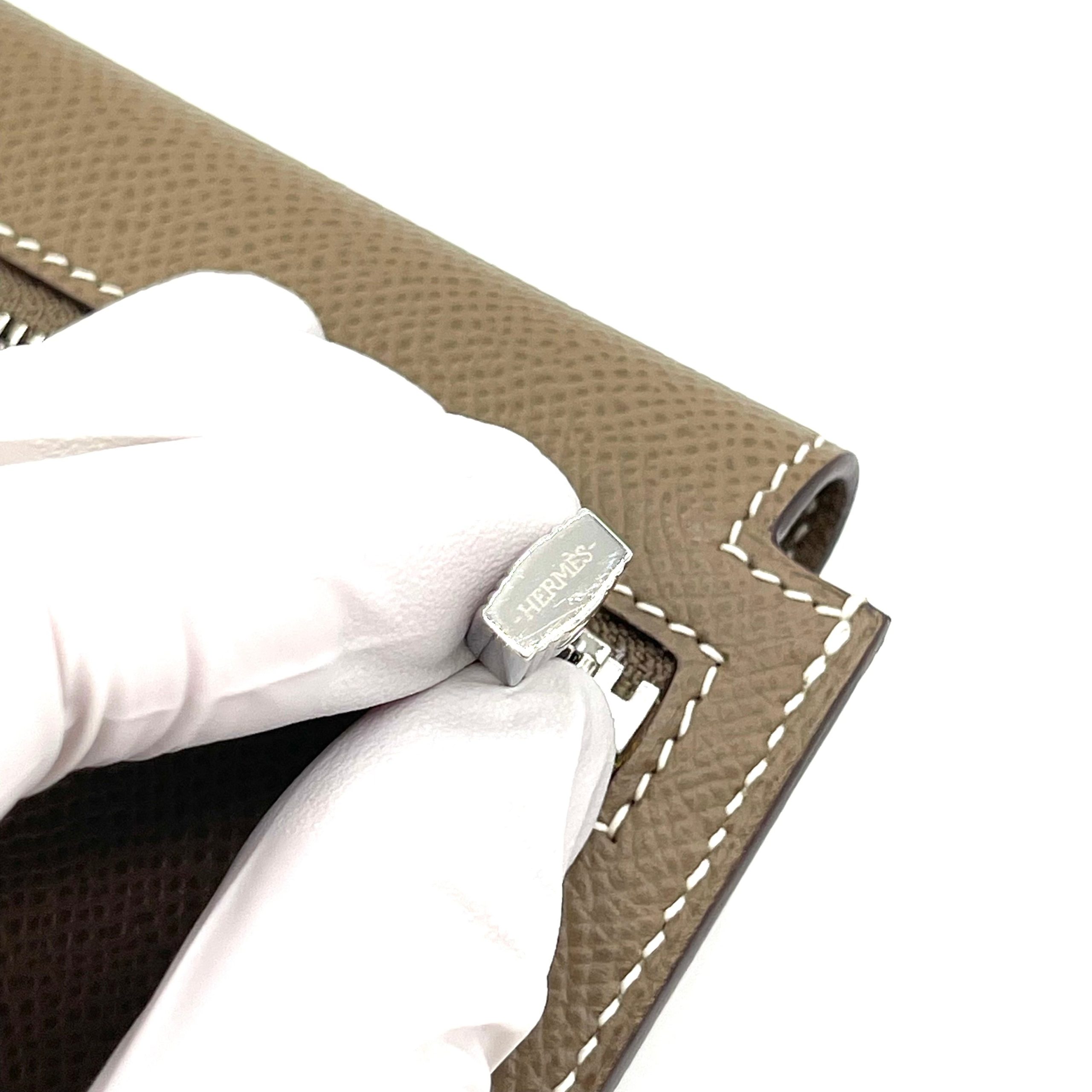 HERMES Epsom Kelly Pocket Compact Wallet Etoupe