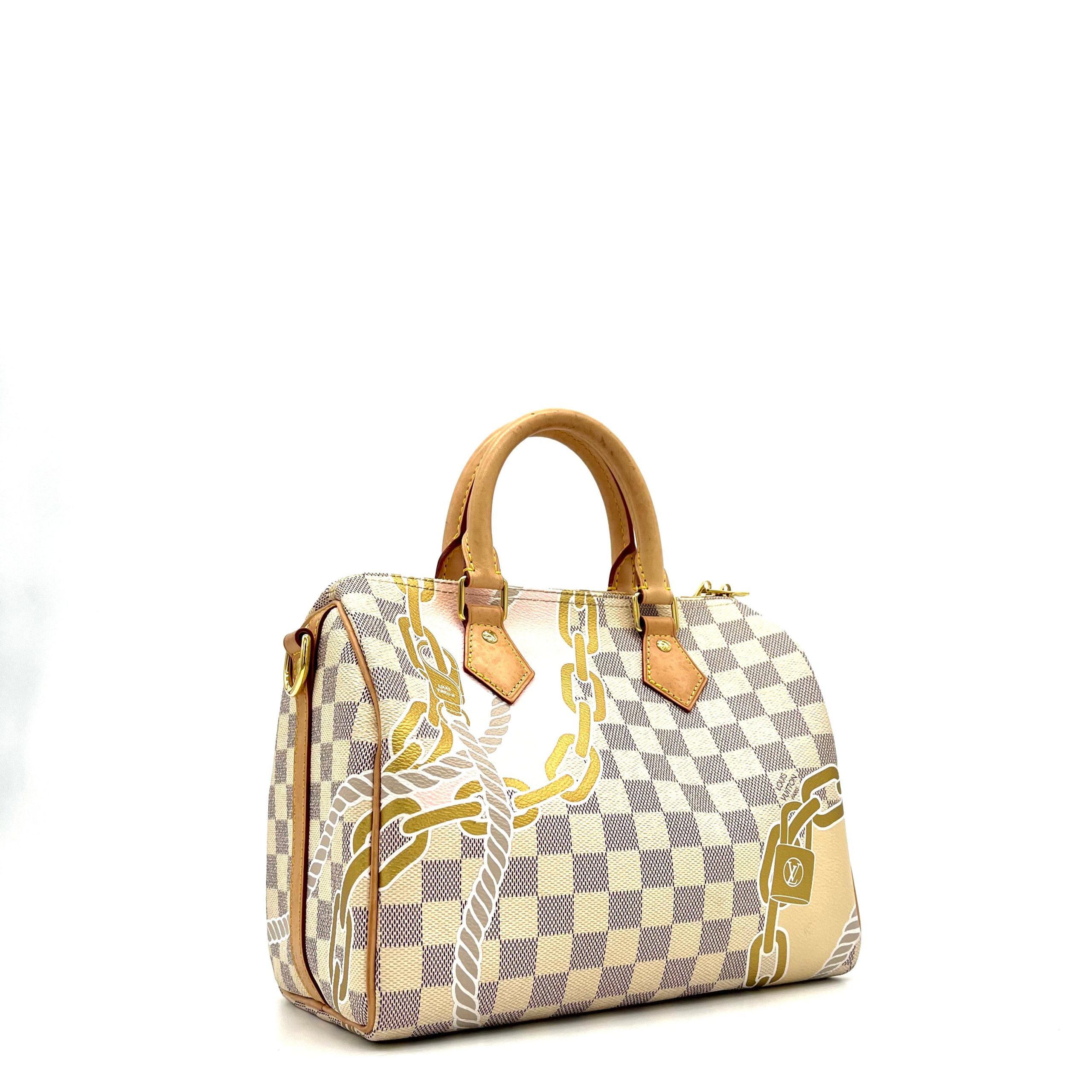 Louis Vuitton Limited Edition Nautical Damier Azur Speedy Bandoulierr 25 Bag