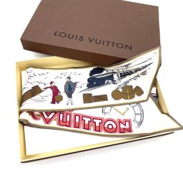 Limited Edition LOUIS VUITTON VOYAGE BANDEAU 100% Silk Scarf Bandana